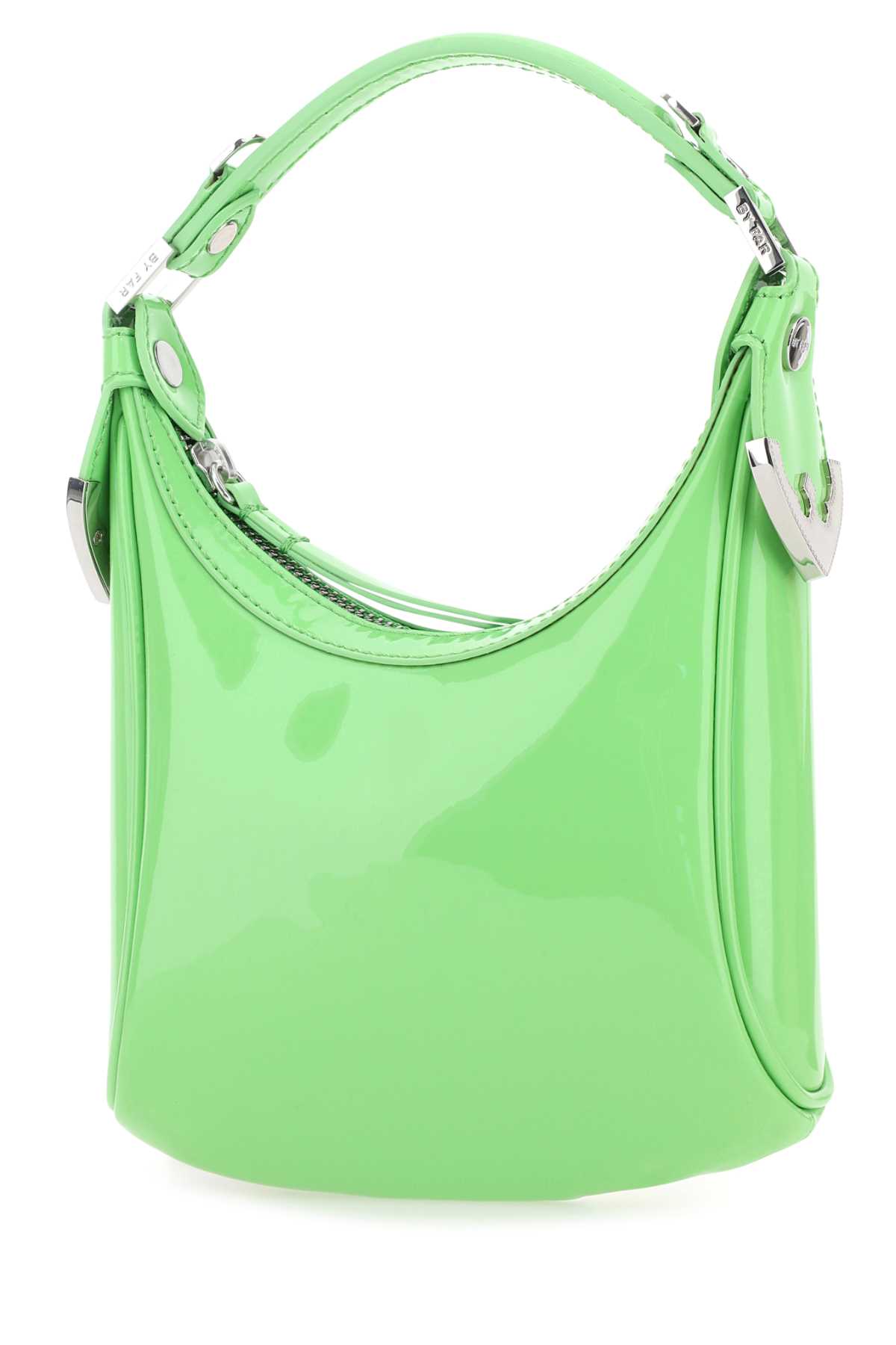 Shop By Far Light Green Leather Cosmo Handbag