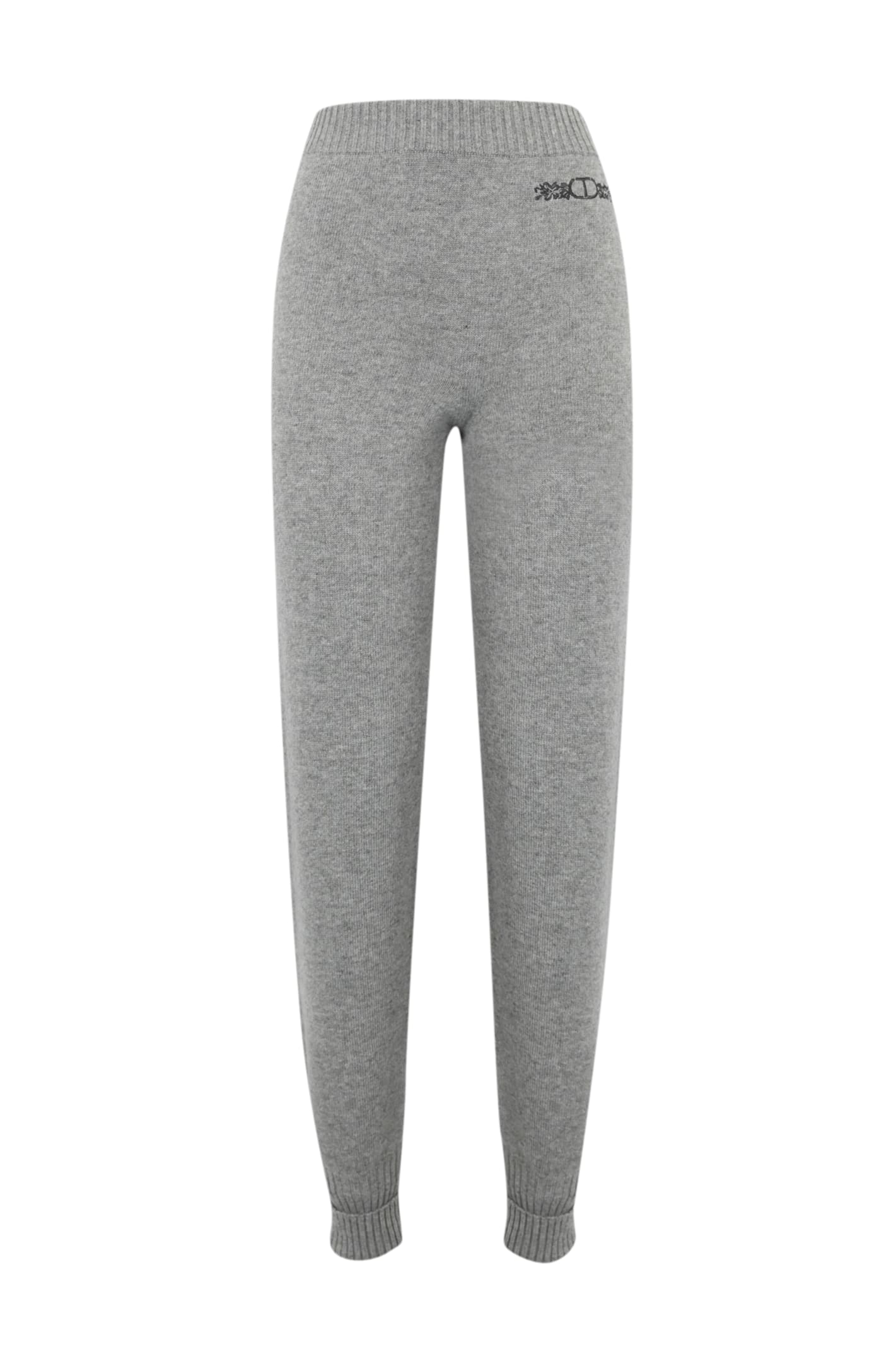 Wool Blend Trousers With Logo