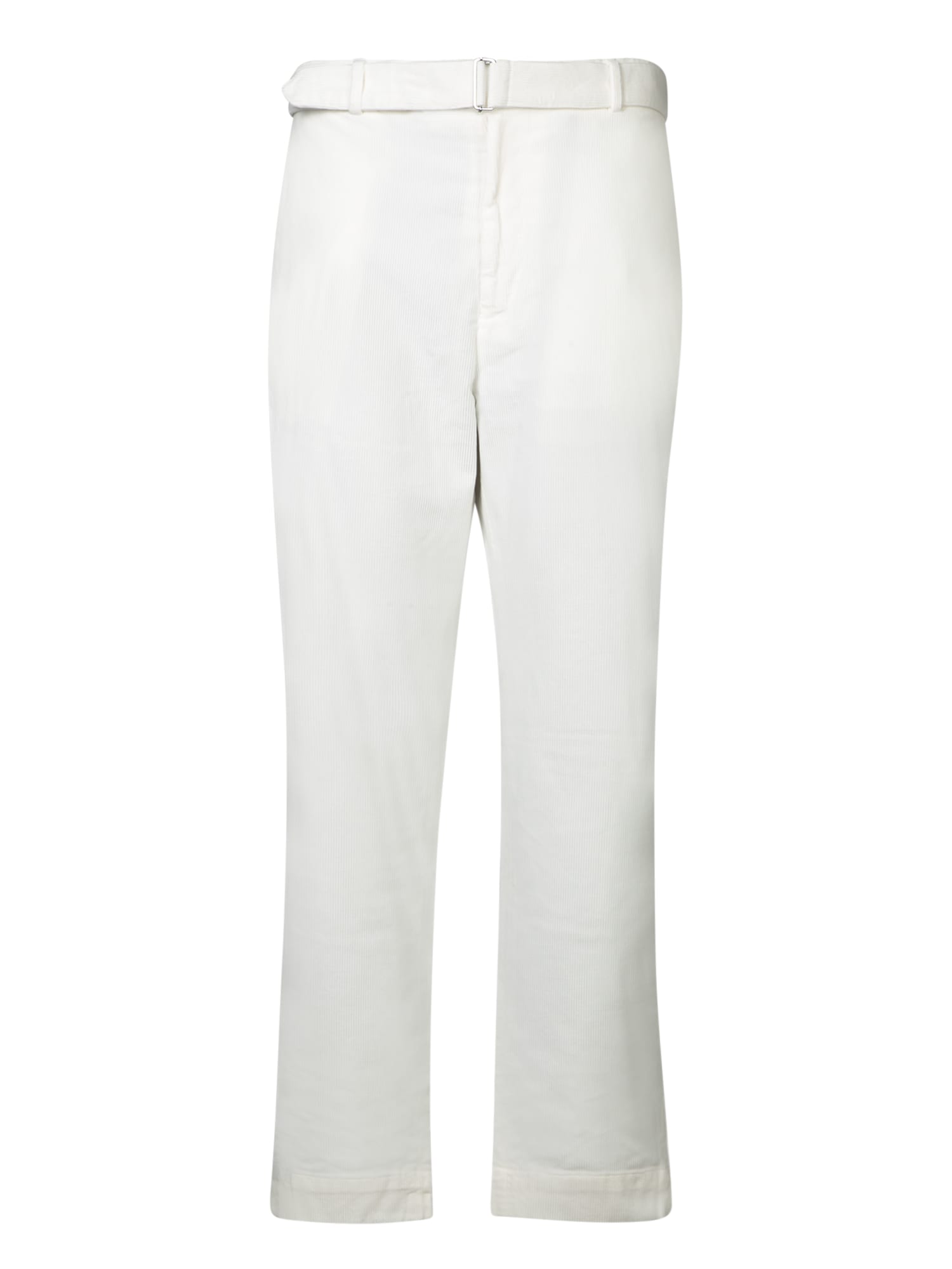 Officine Générale Owen Velvet Trousers In Ecru