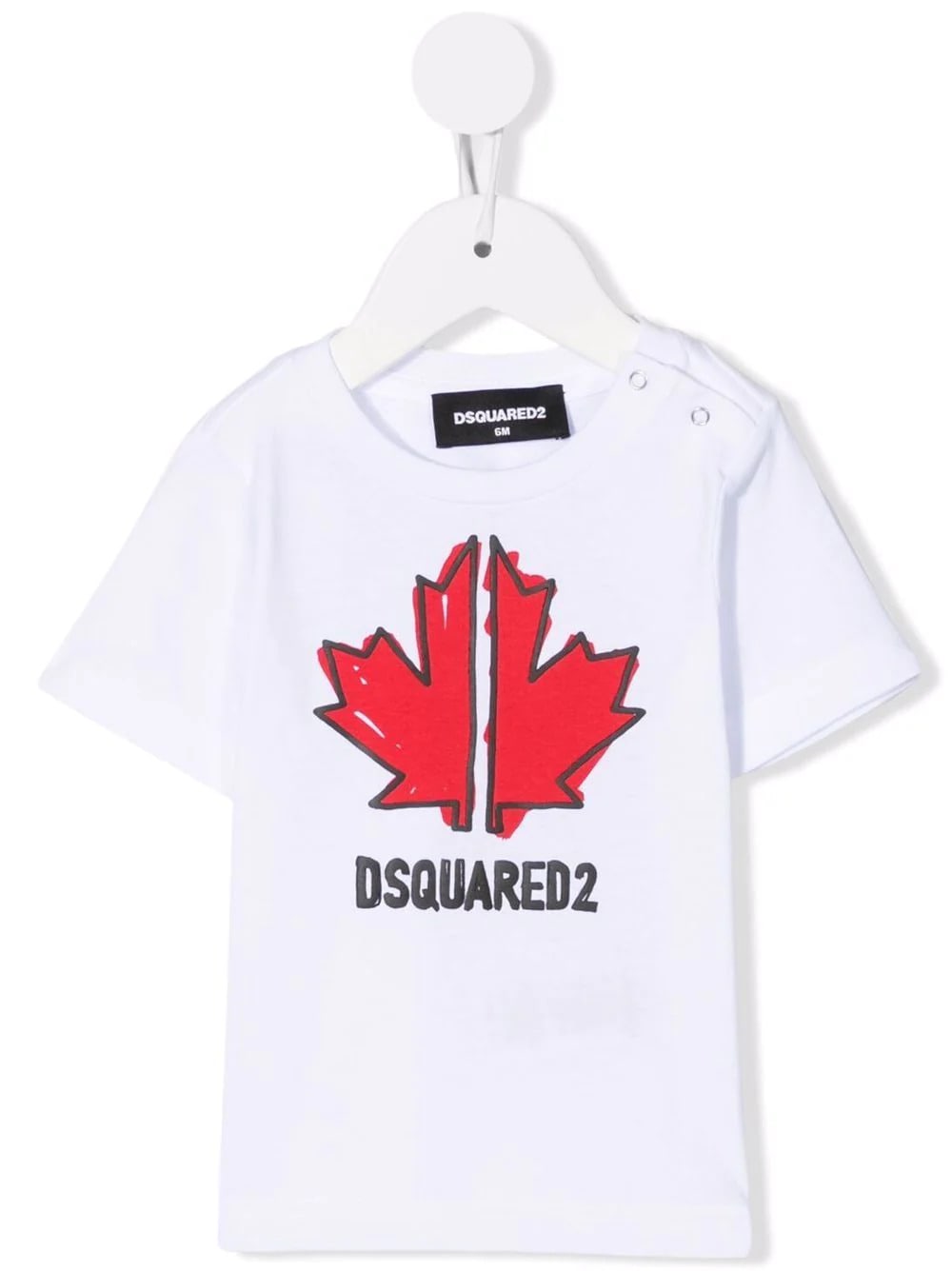 Dsquared2 Kids White T-shirt With Front And Back Sport Edtn.05 Print