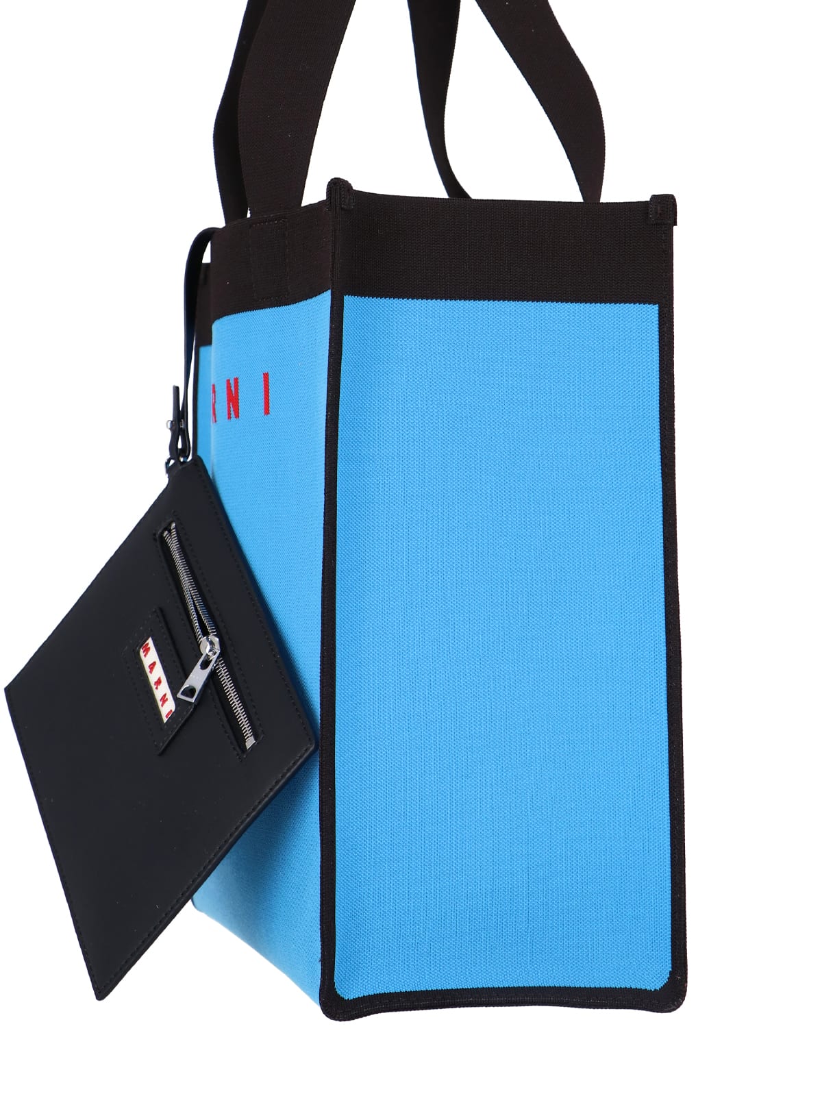 Shop Marni Logo Tote Bag In Blue