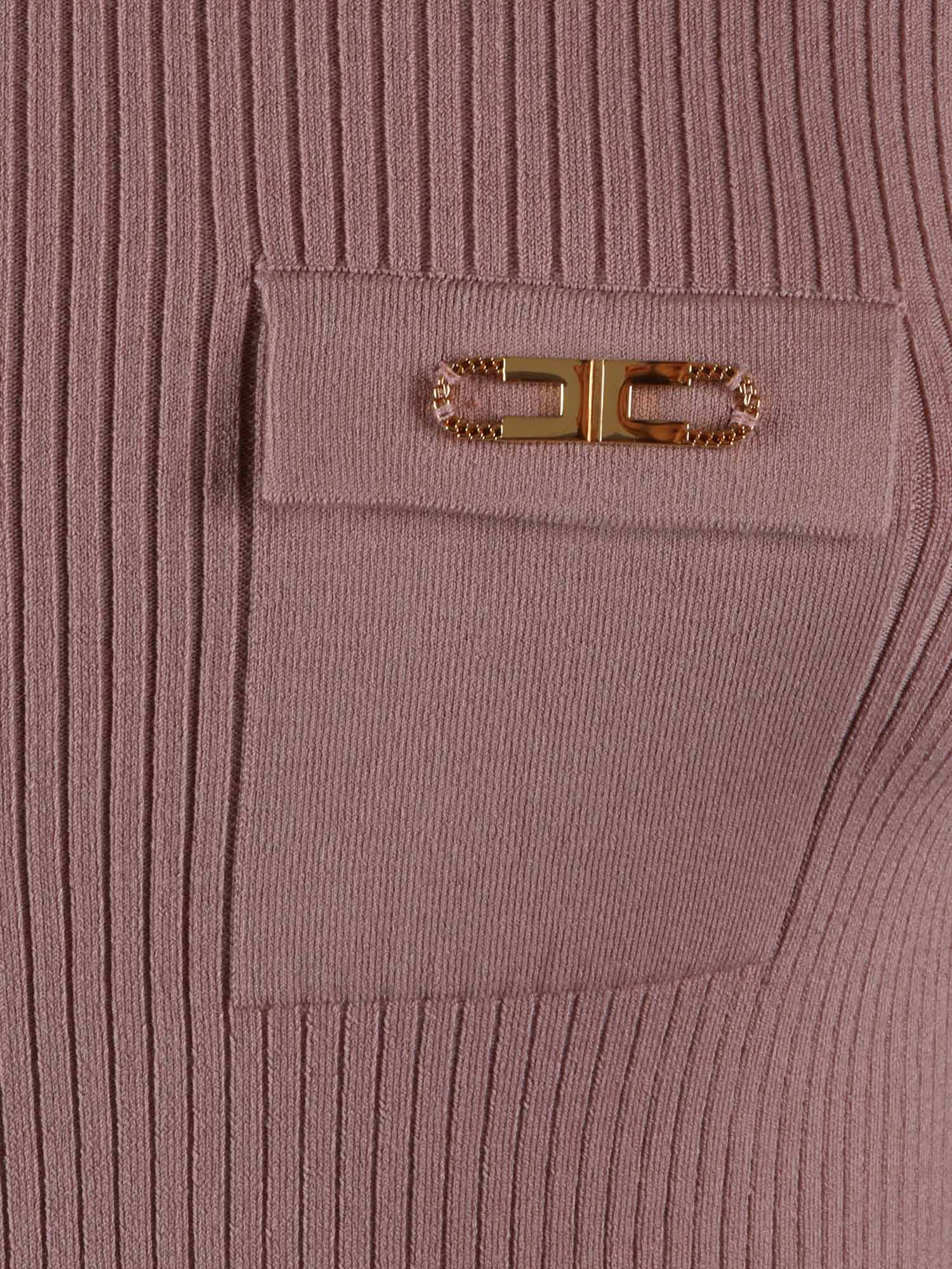 Elisabetta Franchi Womens Knitted Sweater In Pink