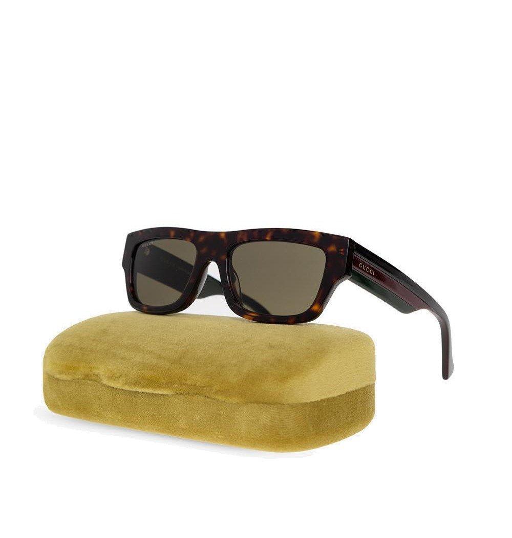 Shop Gucci Squared Frame Sunglasses