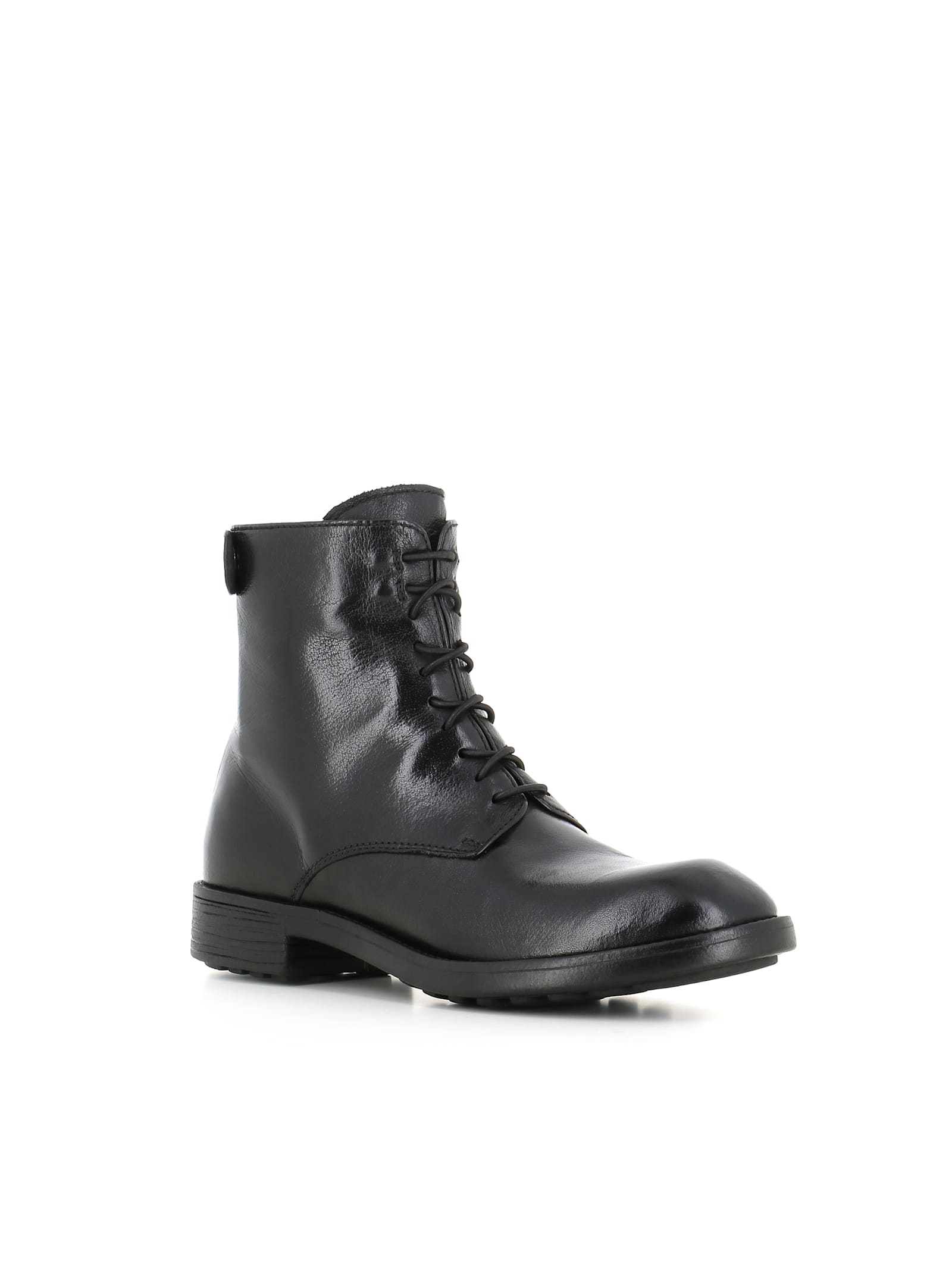 Officine Creative Lace-up Zip-detail Boots In Black