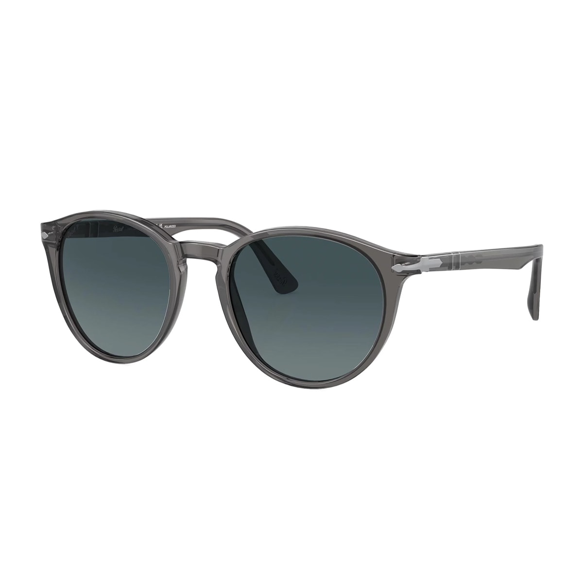 Shop Persol Po3152s 1196s3 Transparent Grey Sunglasses In Grigio