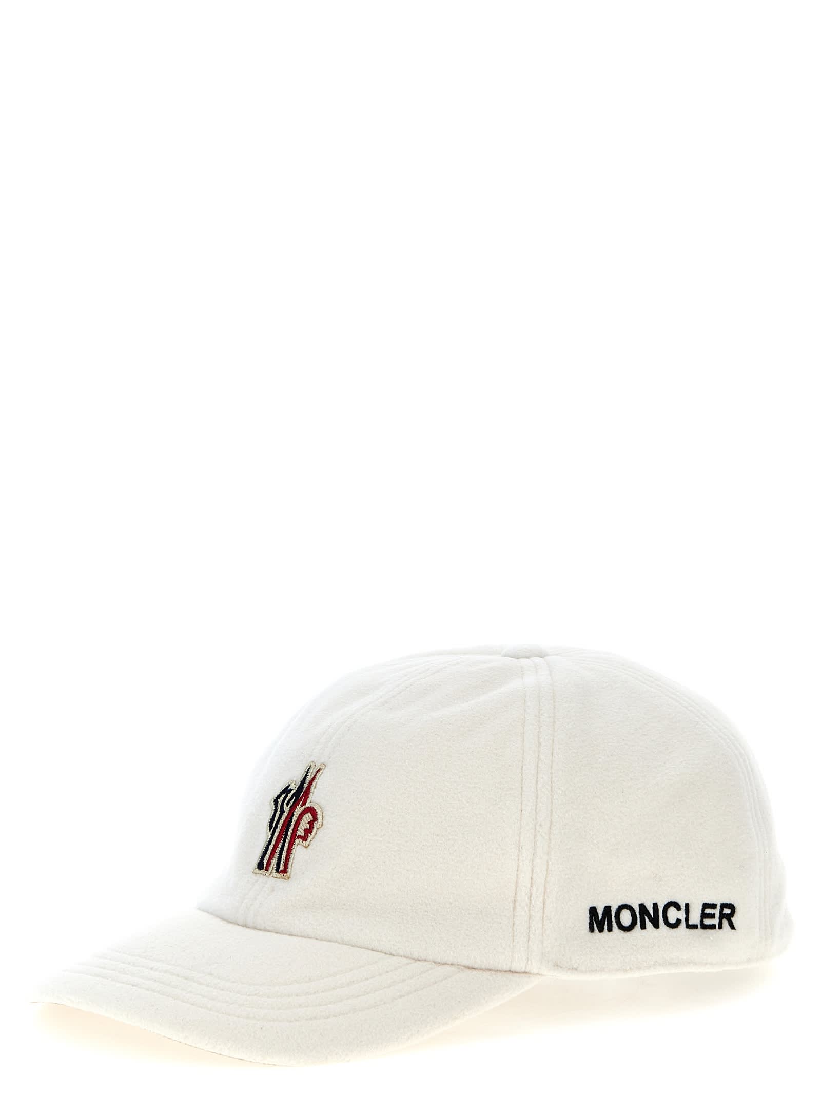 Shop Moncler Logo Patch Cap In White