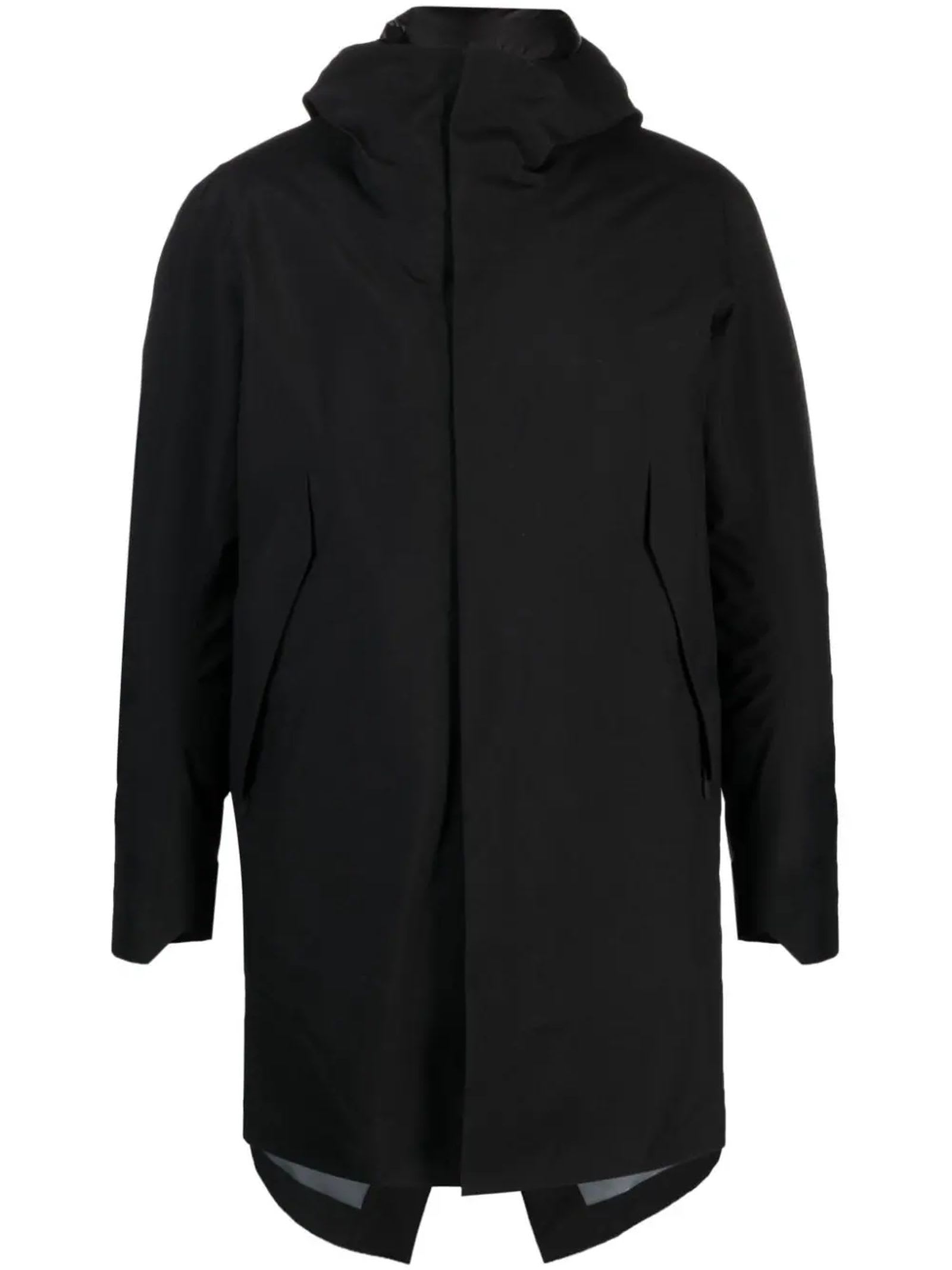 arc'teryx veilance black monitor hooded padded coat