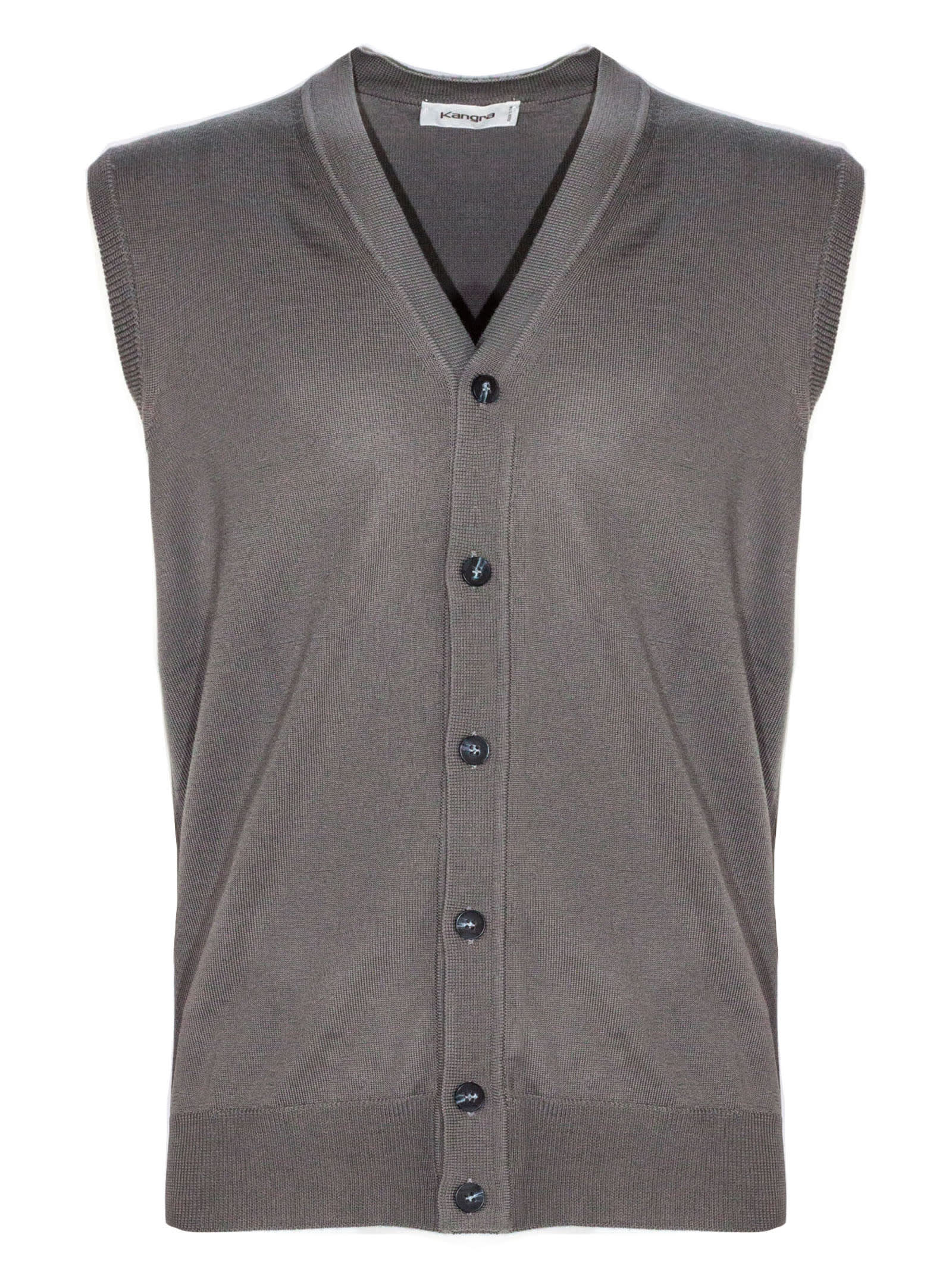 Mud-tone Wool Waistcoat