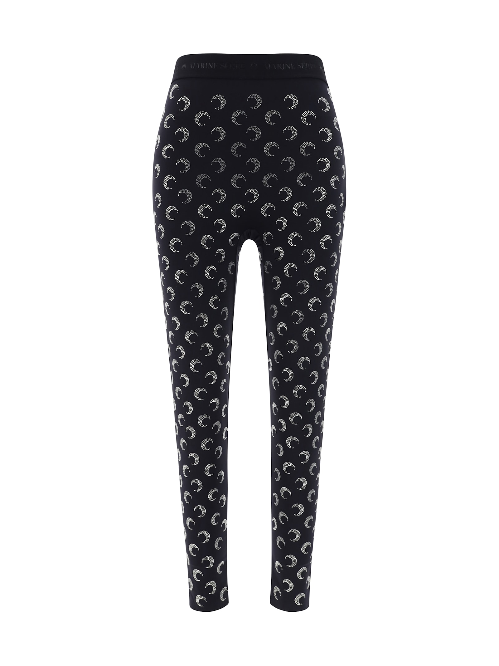 Shop Marine Serre Leggings In Black Strass