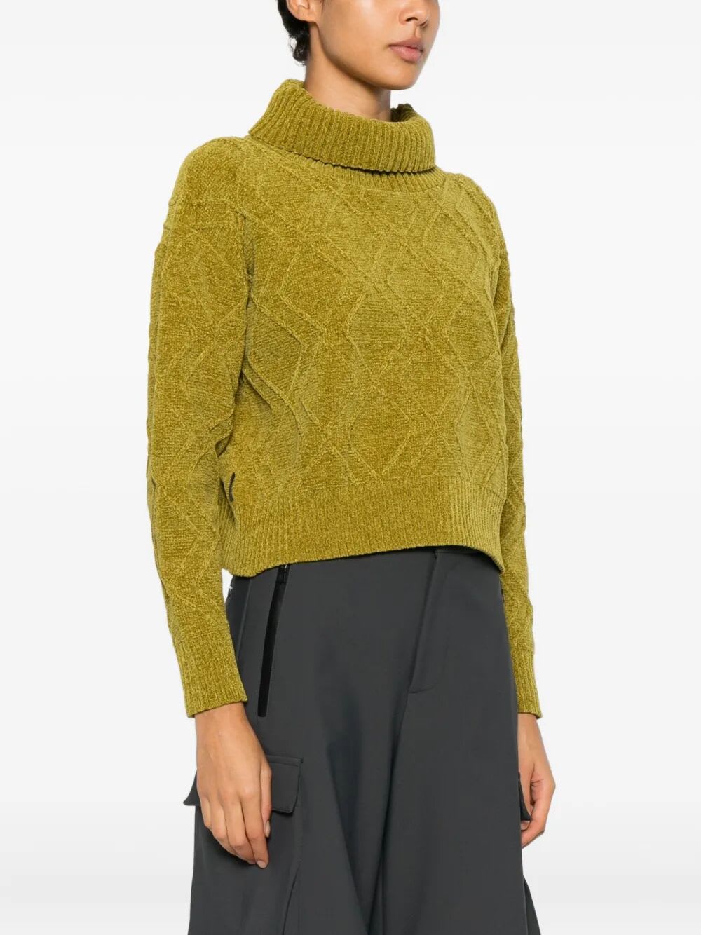 Rrd - Roberto Ricci Design Velvet Fish Volcano Wom Knit In Yellow
