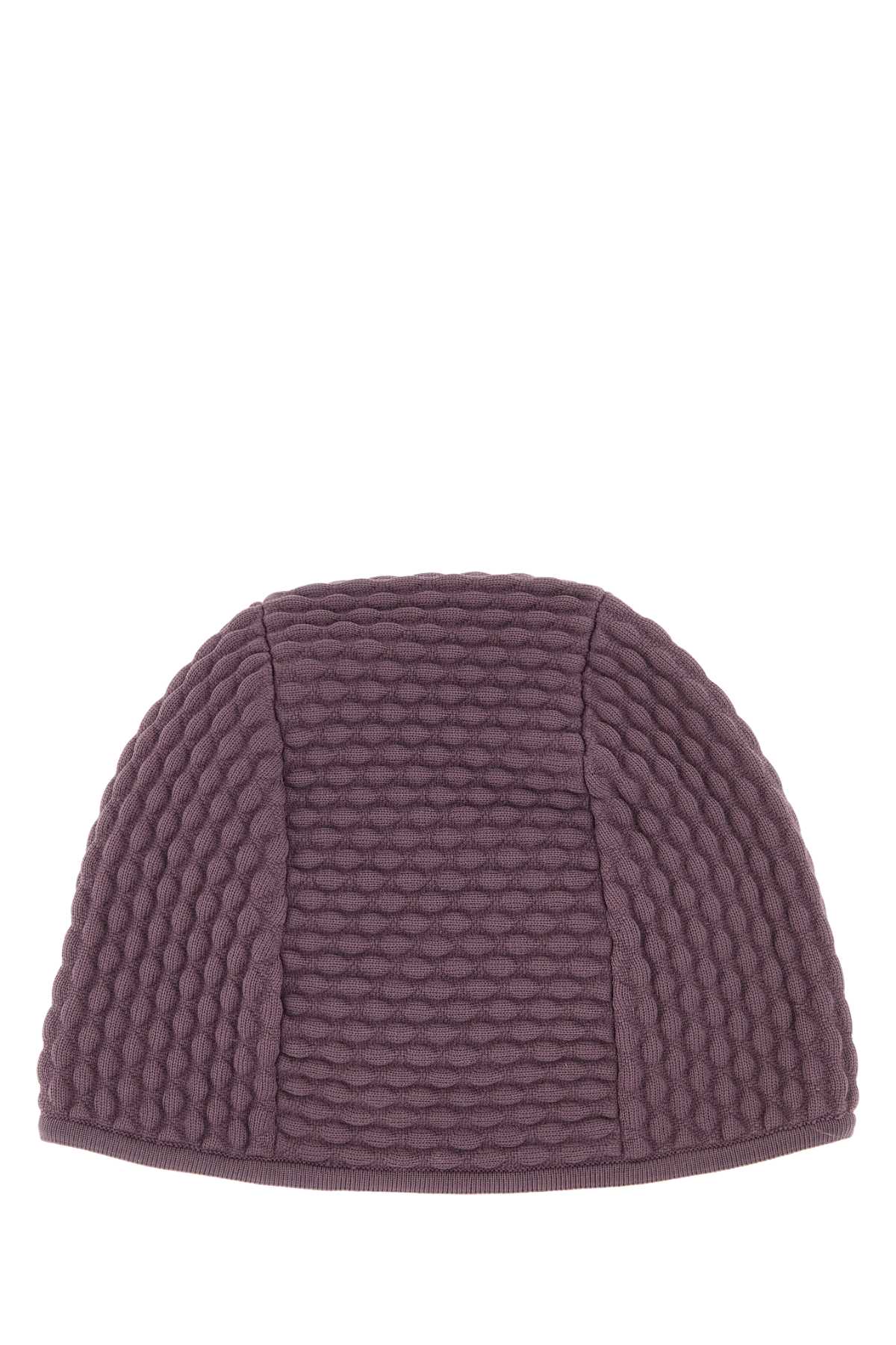 Shop Prada Lilac Stretch Nylon Blend Beanie In Malva