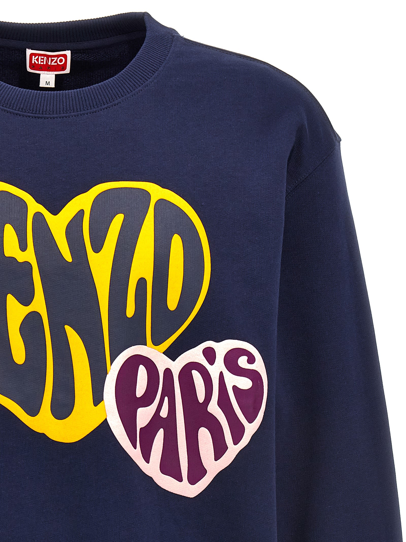 Kenzo Hearts Classic Sweatshirt In Blue