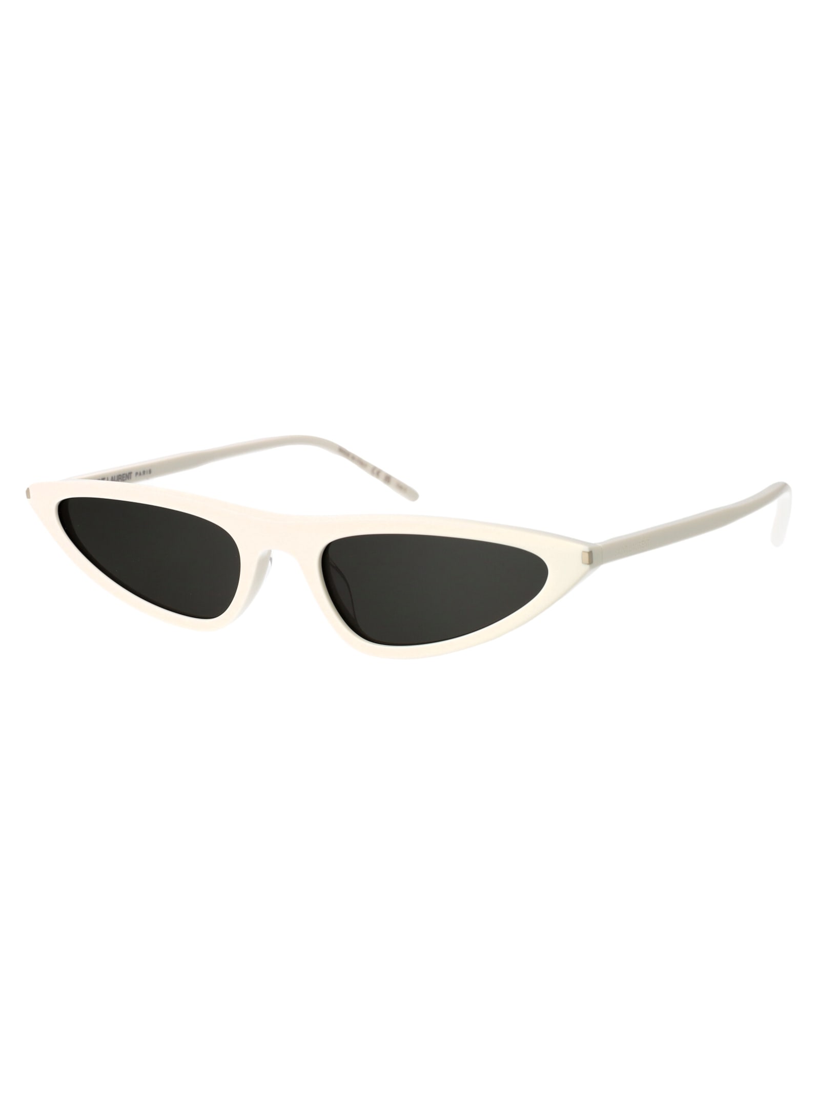 Shop Saint Laurent Sl 703 Sunglasses In 003 White White Grey