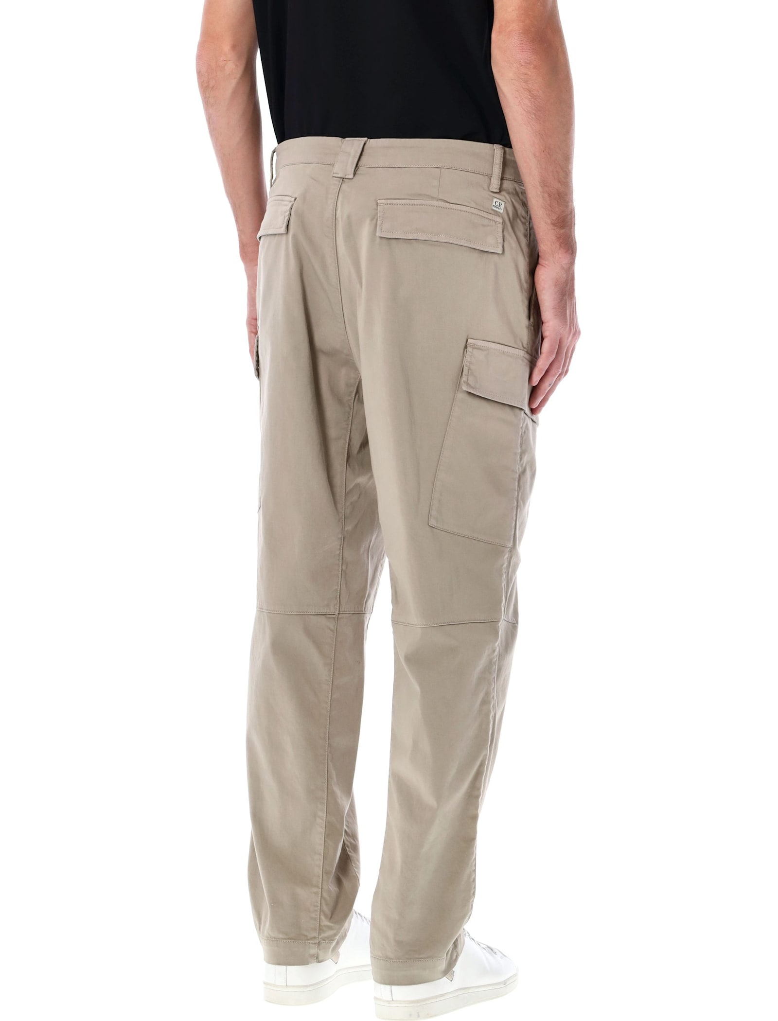 C.P. COMPANY STRETCH SATEEN LOOSE CARGO PANTS