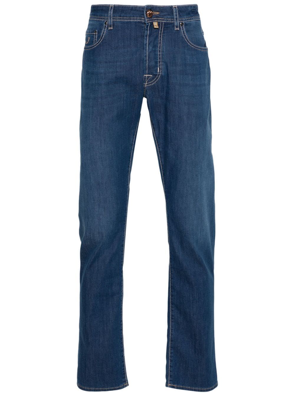 Shop Jacob Cohen Bard Slim Fit Five Pockets Denim In Blue