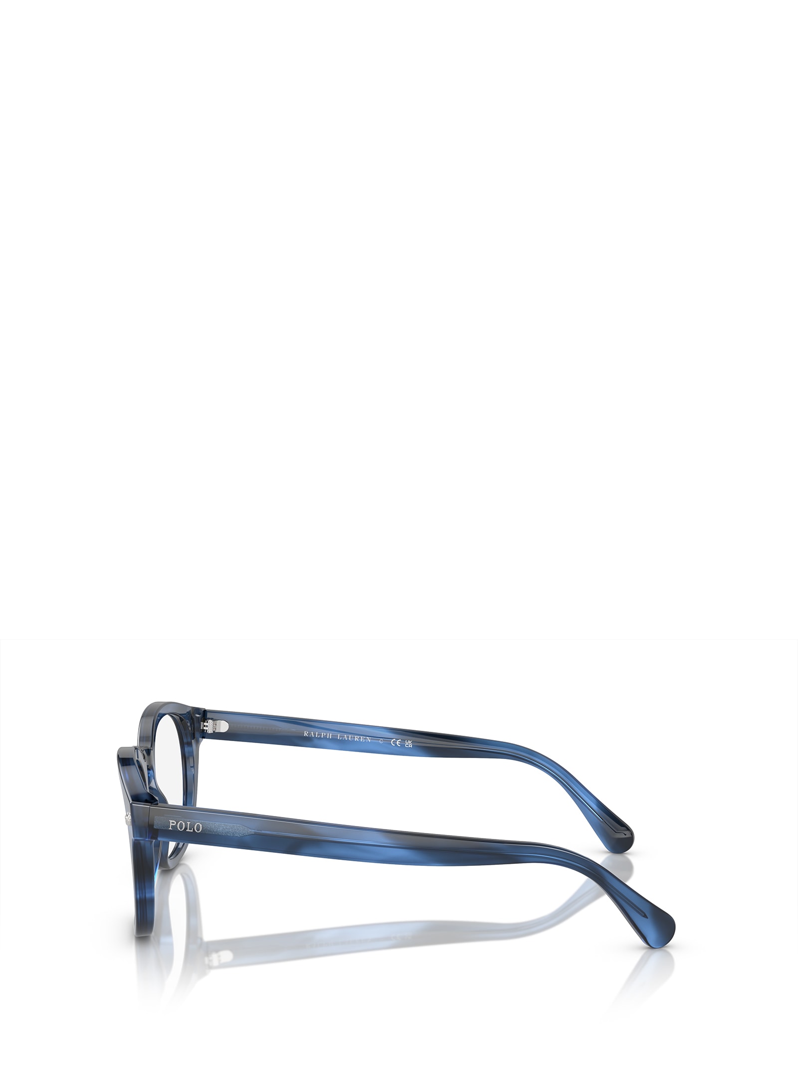 Shop Polo Ralph Lauren Ph2272 Shiny Striped Blue Havana Glasses