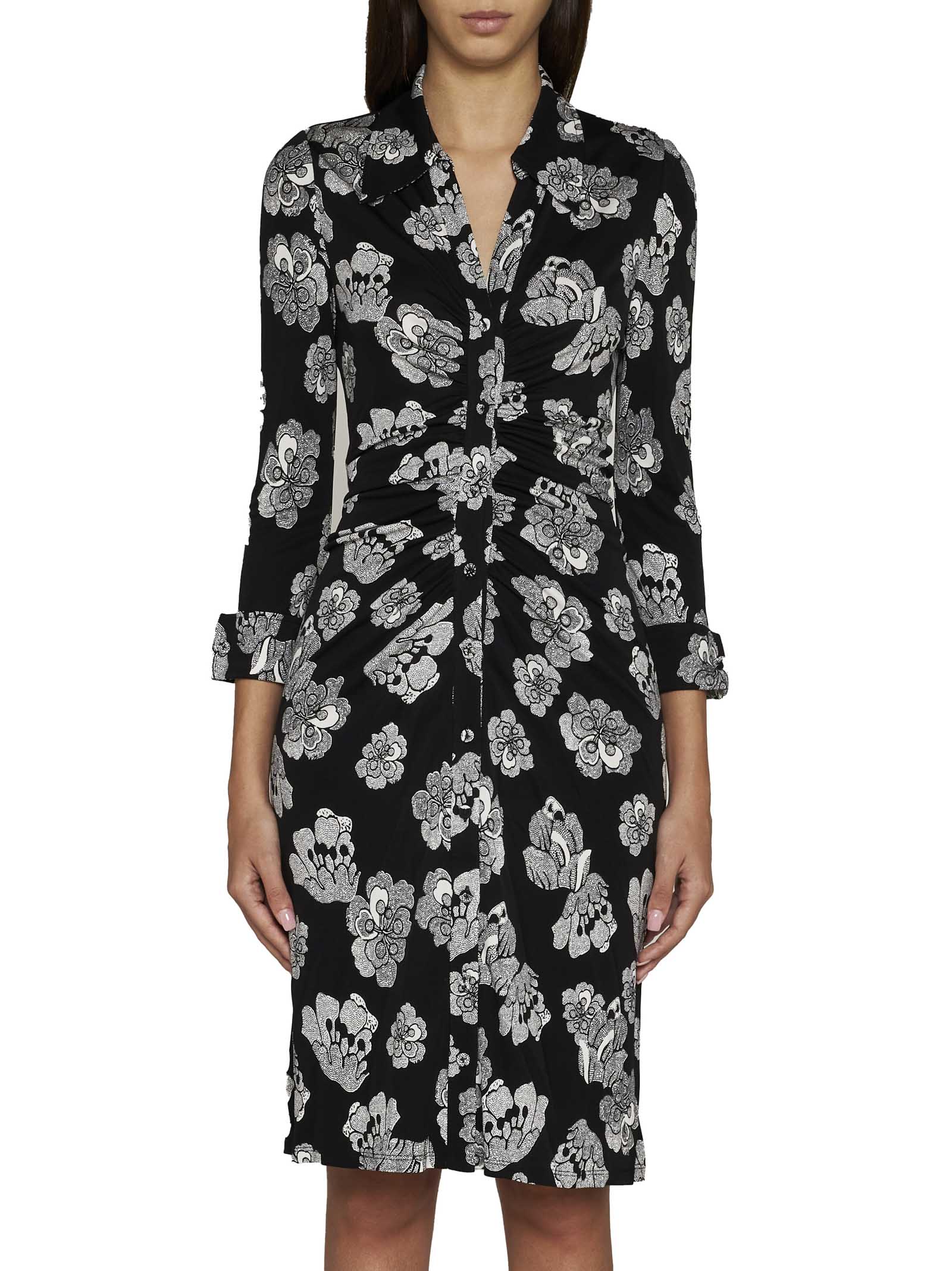 Shop Diane Von Furstenberg Dress In Dotted Buds