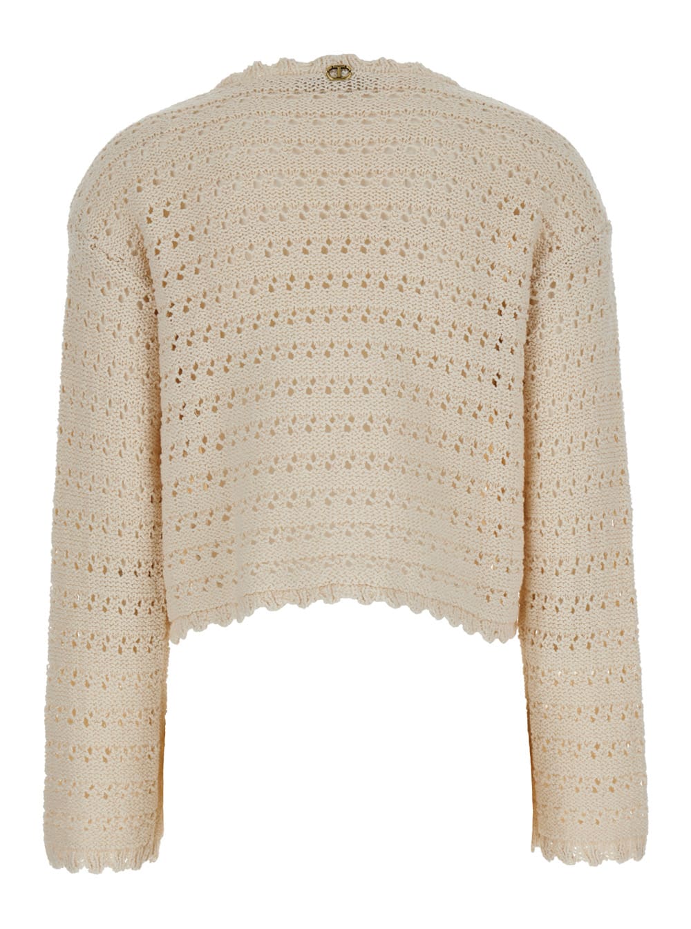 Shop Twinset Knit In Bianco