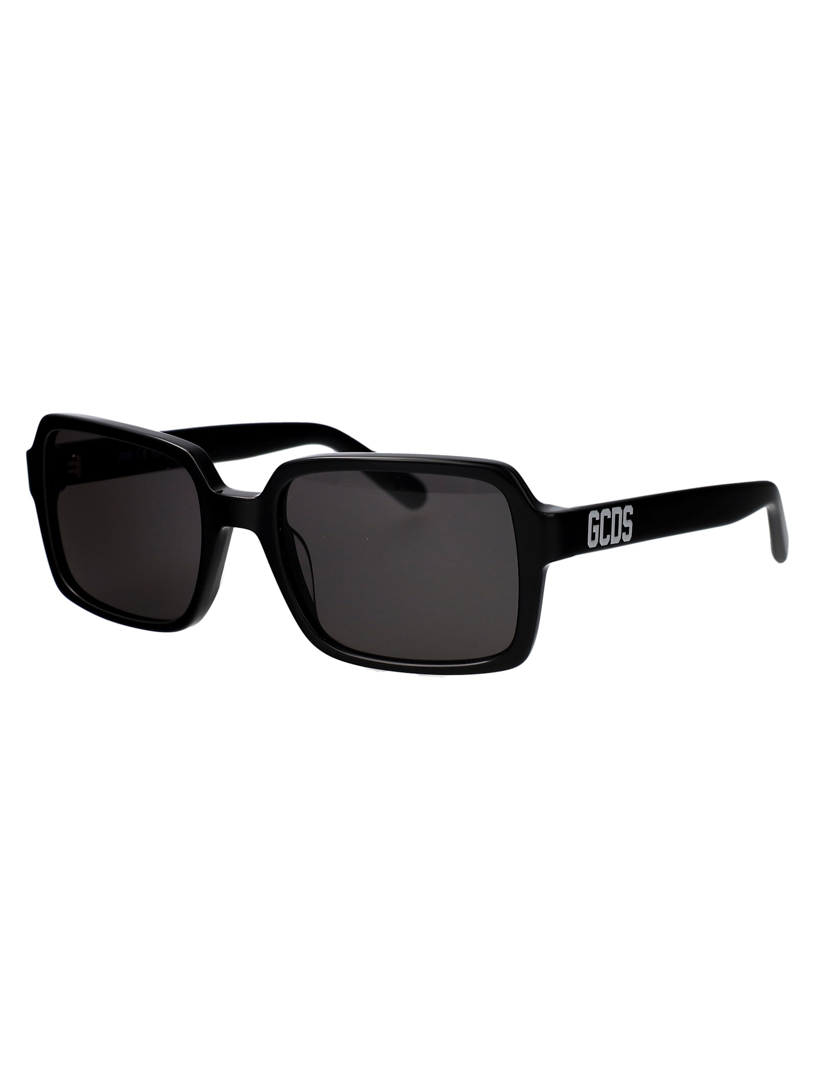 Gcds Black Acetate Sunglasses In Black