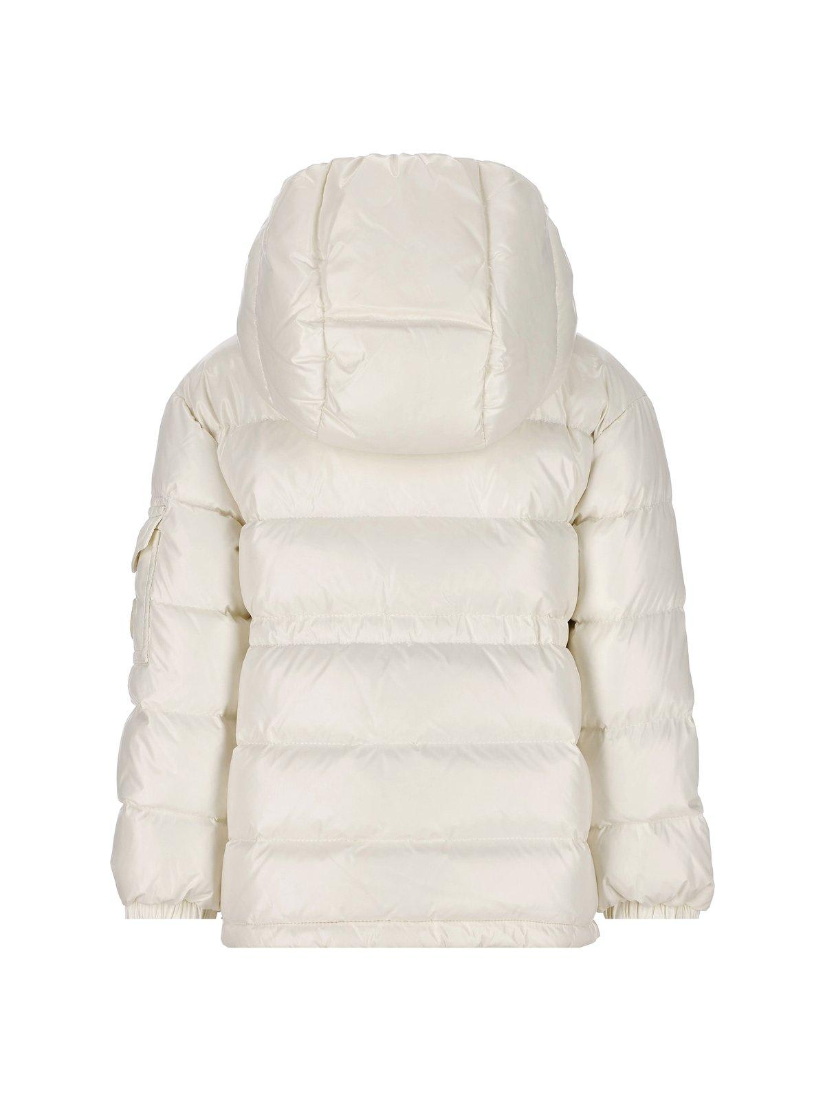 Shop Moncler Ebre Zip-up Hooded Jacket In White