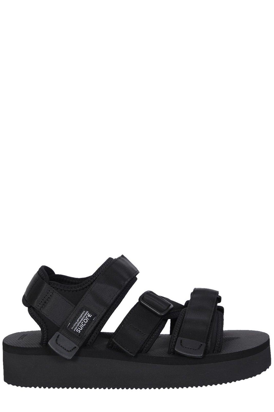 Suicoke Kisee-vpo Logo Patch Strap Sandals In Black