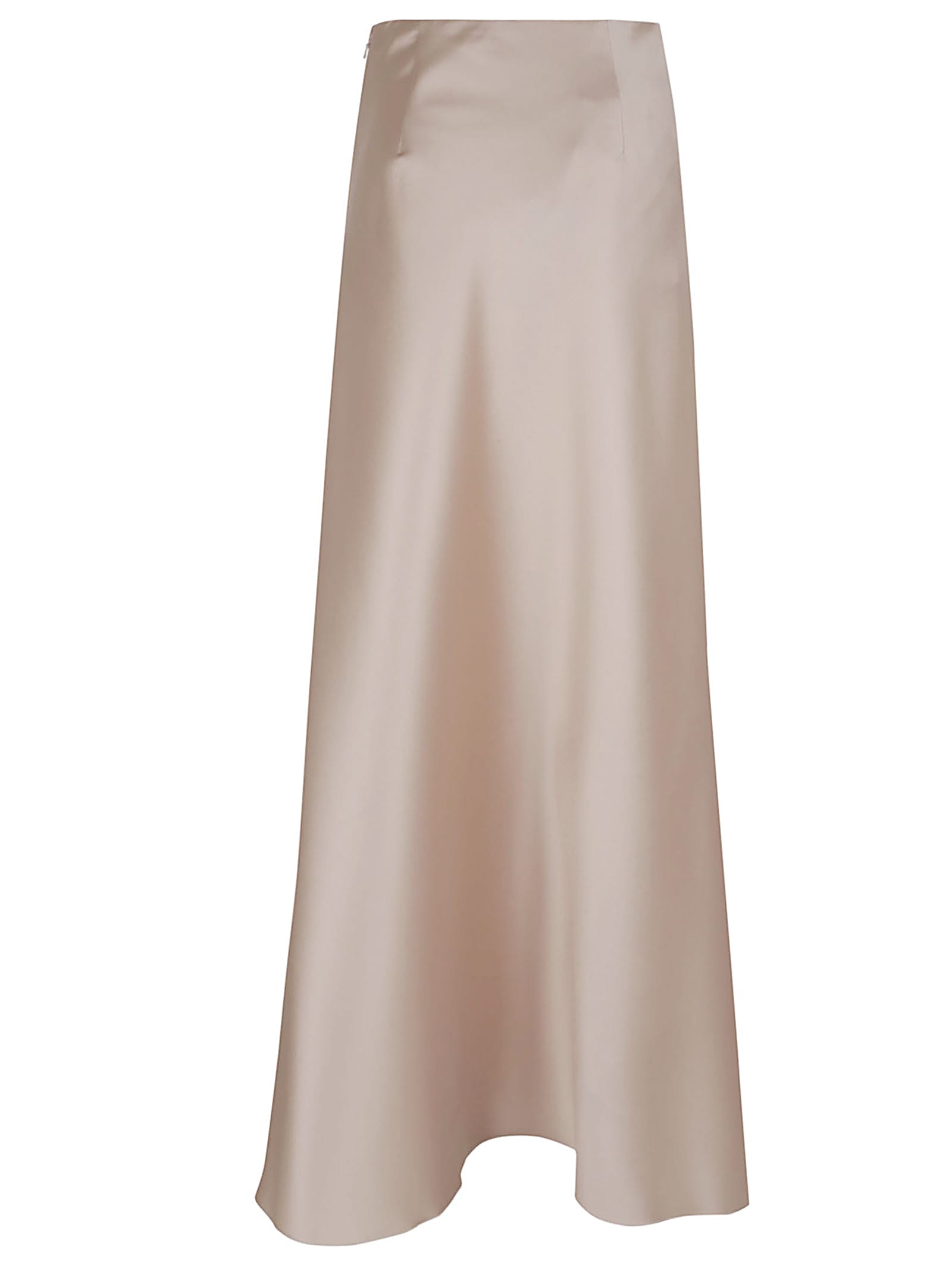 Alberta Ferretti Flowing Maxi Skirt In Lightweight Polyester Fabric In Gray