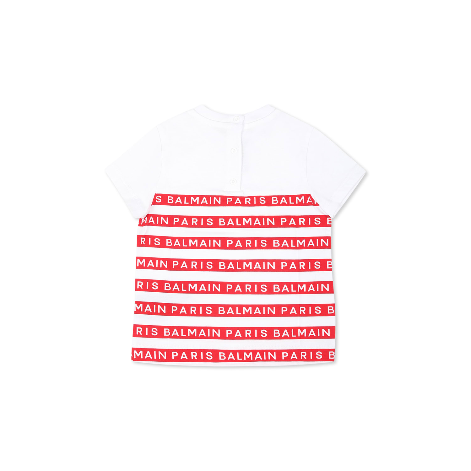 Balmain White T-shirt For Baby Boy With Logo In White
