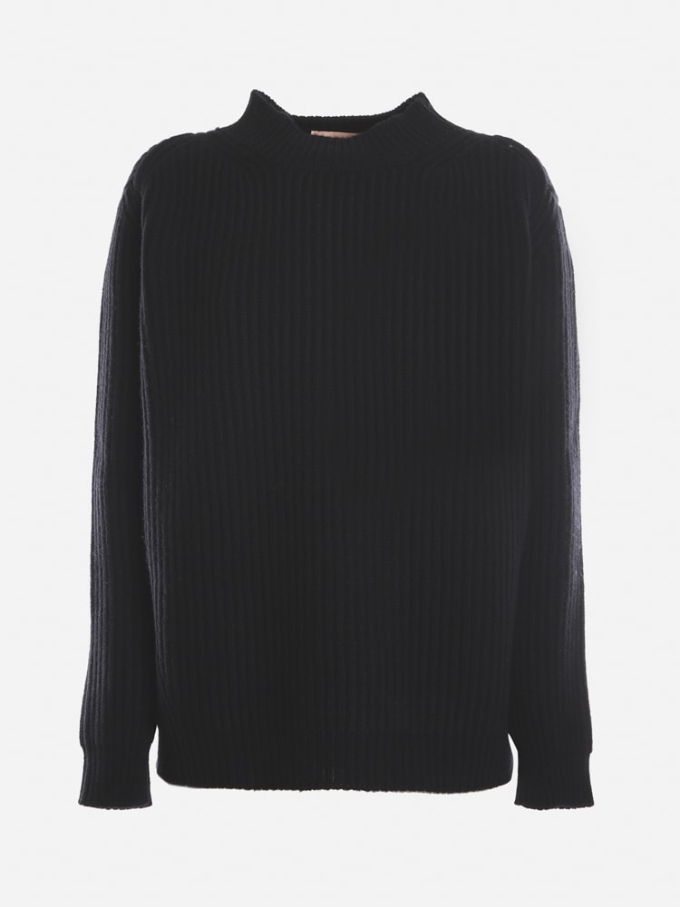 Andamane Faye Sweater In Wool And Cashmere With Knitting