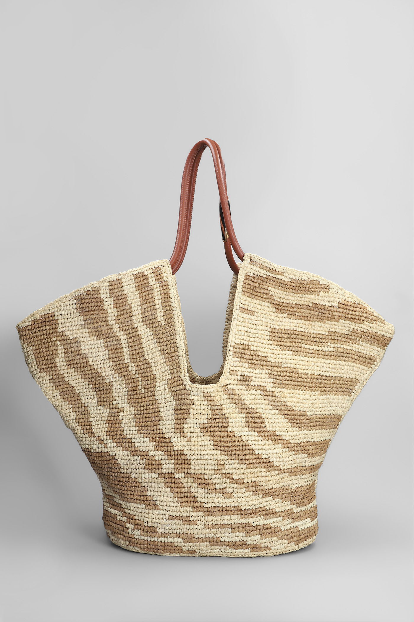 Zimmermann Tote In Beige Raffia In Sand