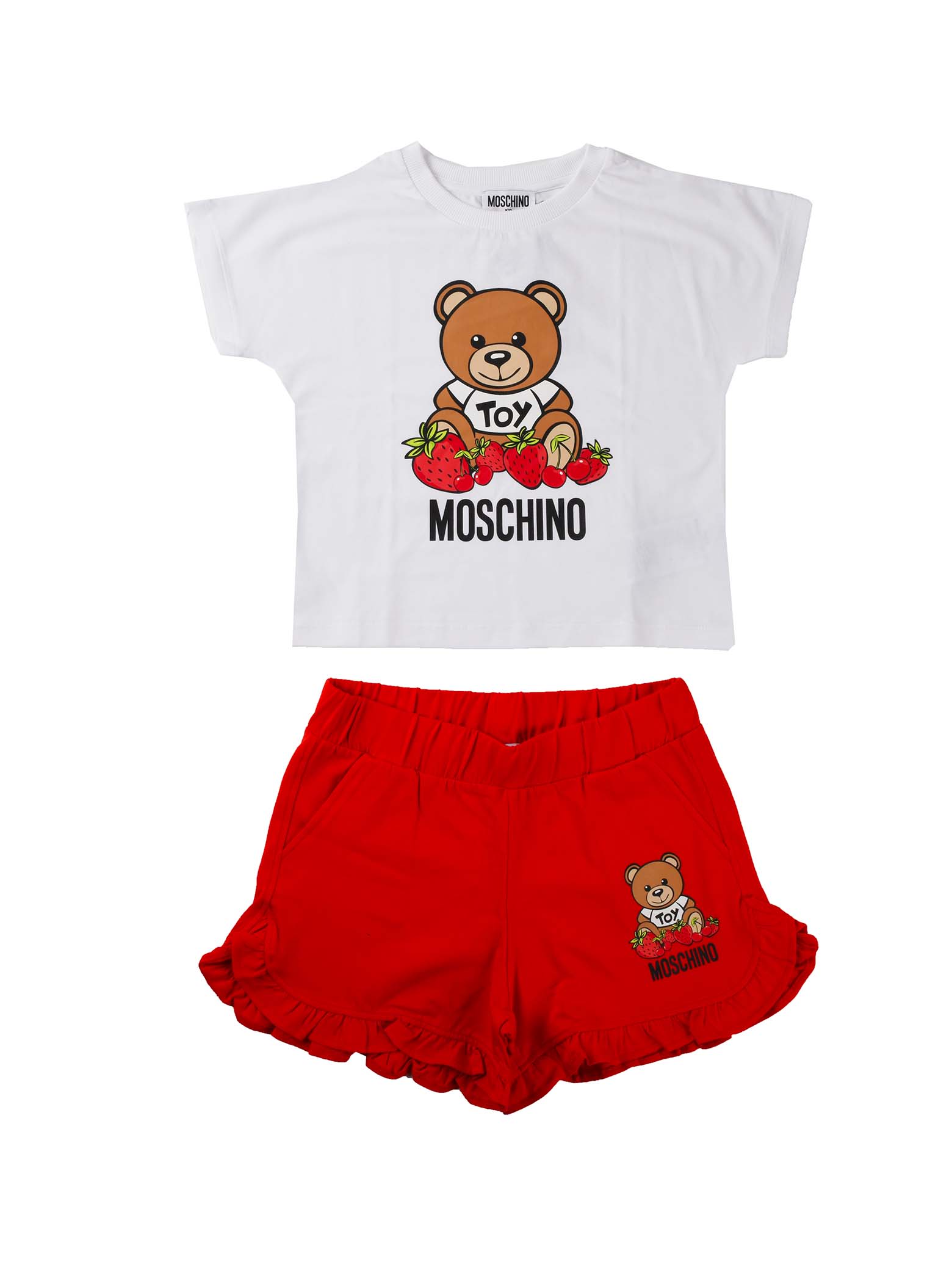 Moschino Short Sleeve Jersey Set With Bear Print