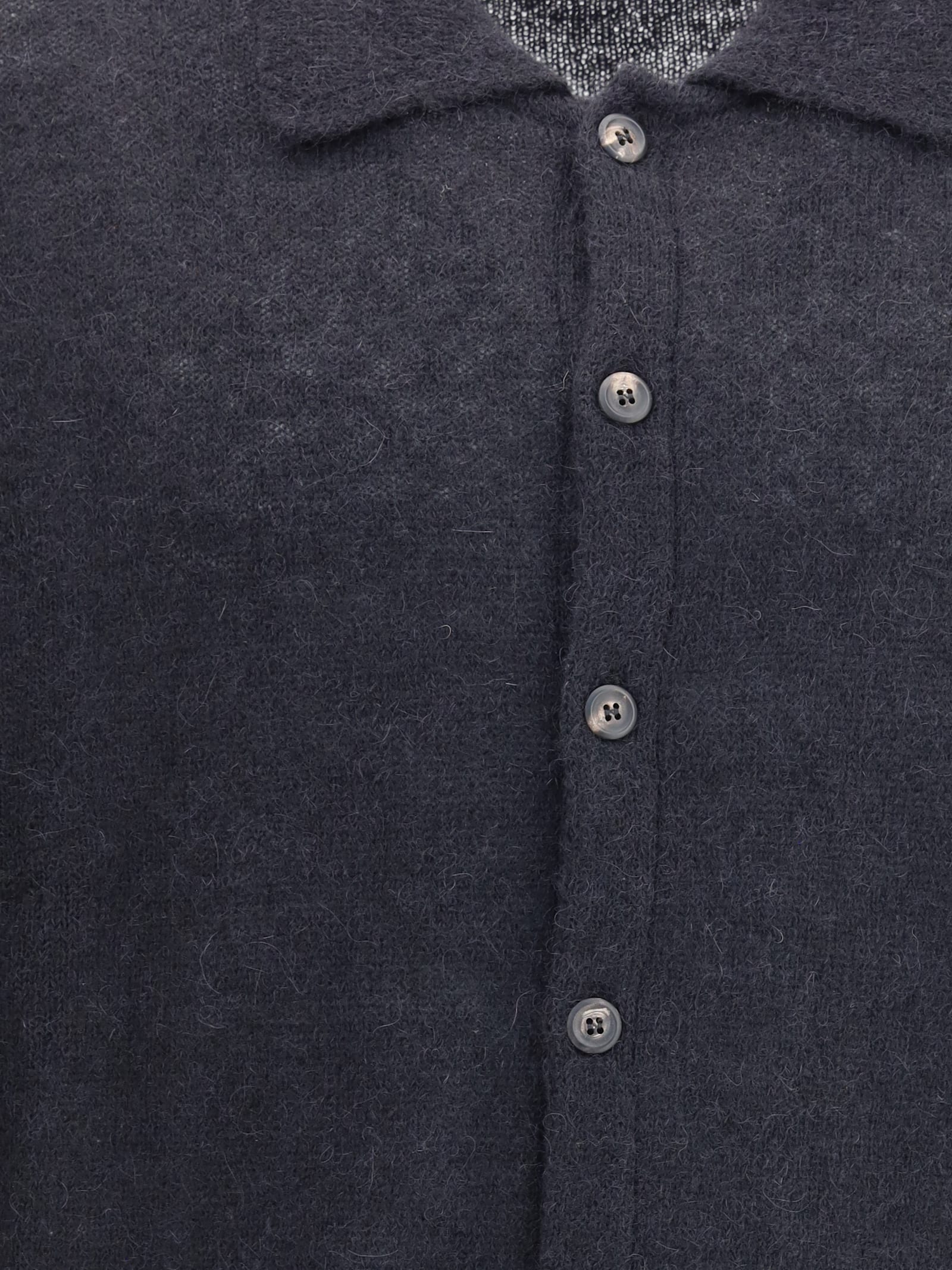 Our Legacy Men Alpaca Cardigan In Blue