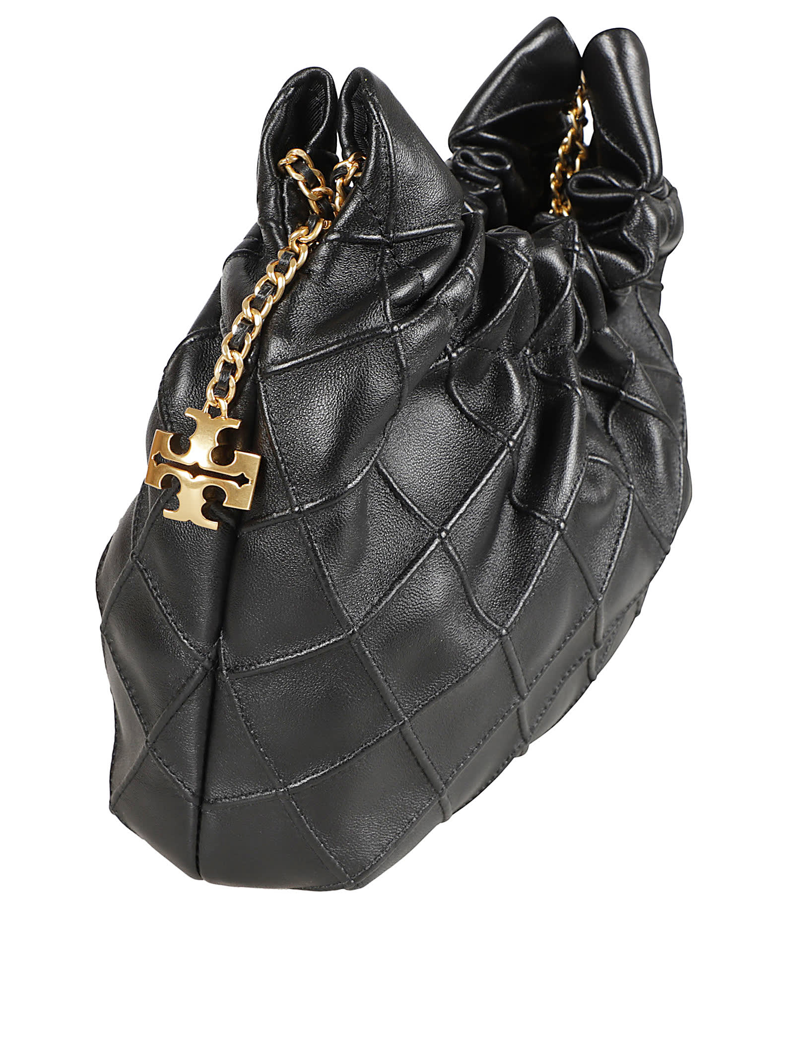 Tory Burch Fleming Mini Hobo In Black