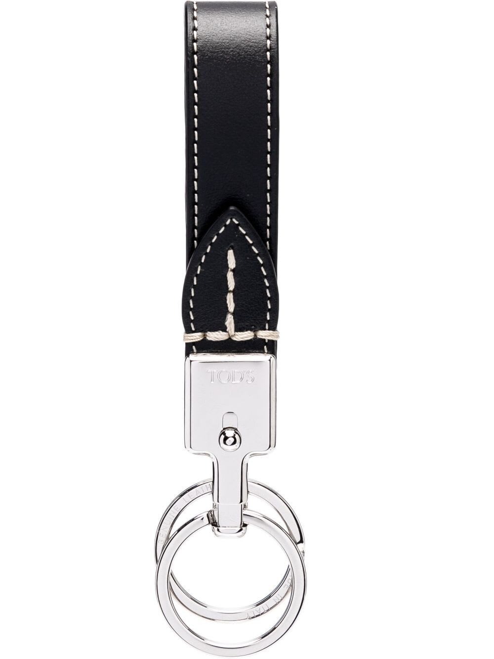 Shop Tod's Keychain In Black