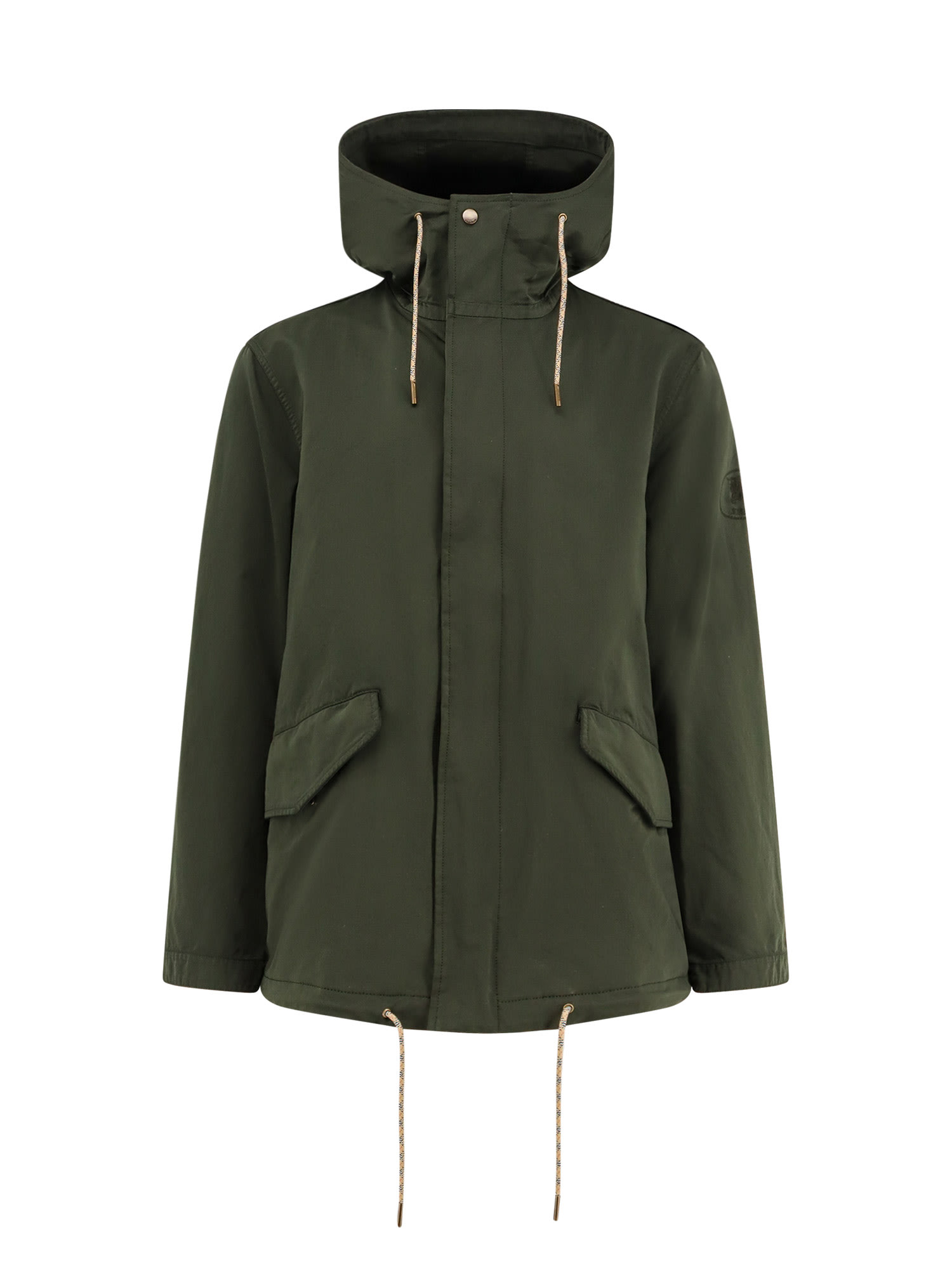 Burberry Embossed Ekd Stamp Buttoned Jacket In Green