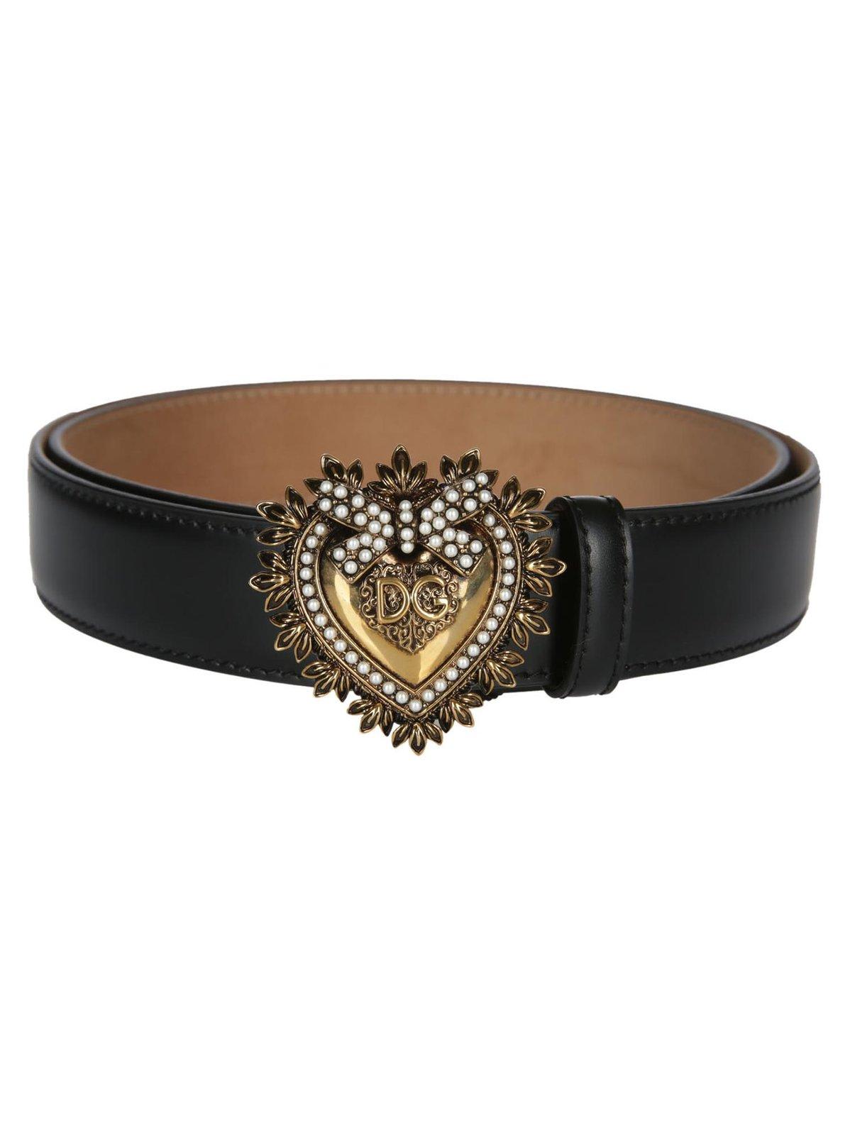 Shop Dolce & Gabbana Devotion Buckle Belt