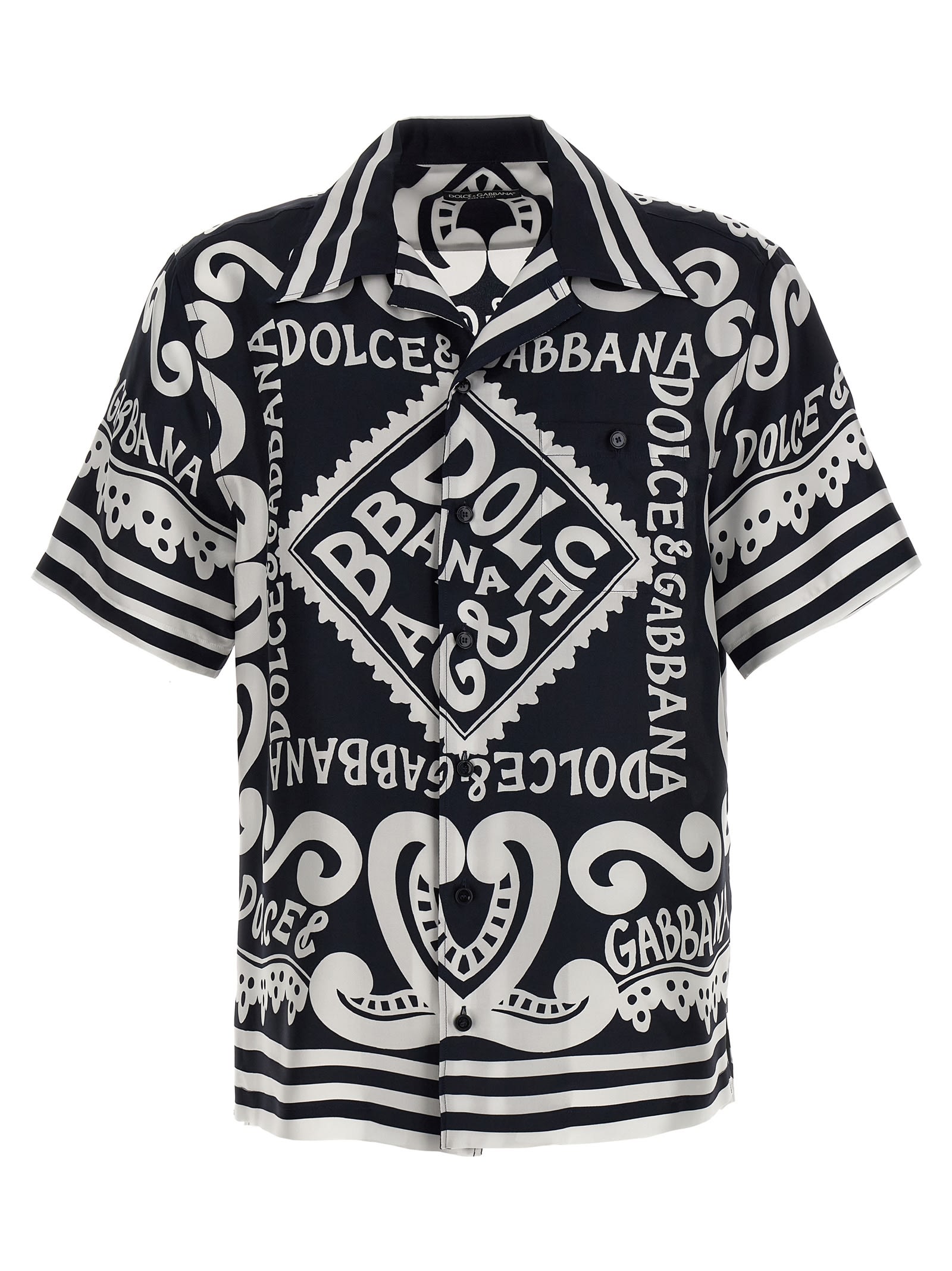 Shop Dolce & Gabbana Marina Shirt In Blue