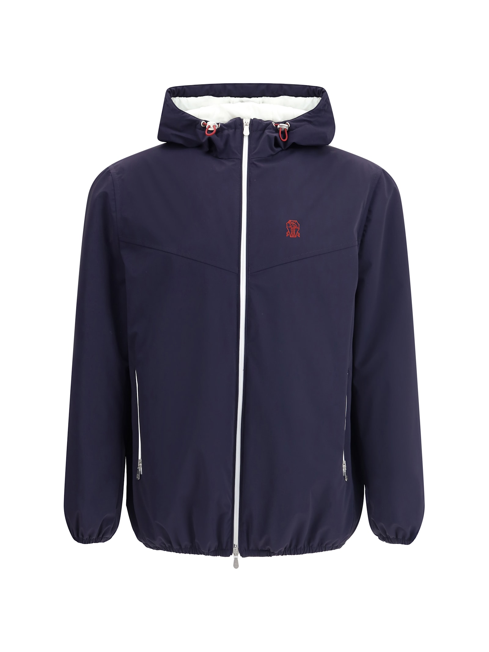 Brunello Cucinelli Men Nylon Blouson Jacket In Blue