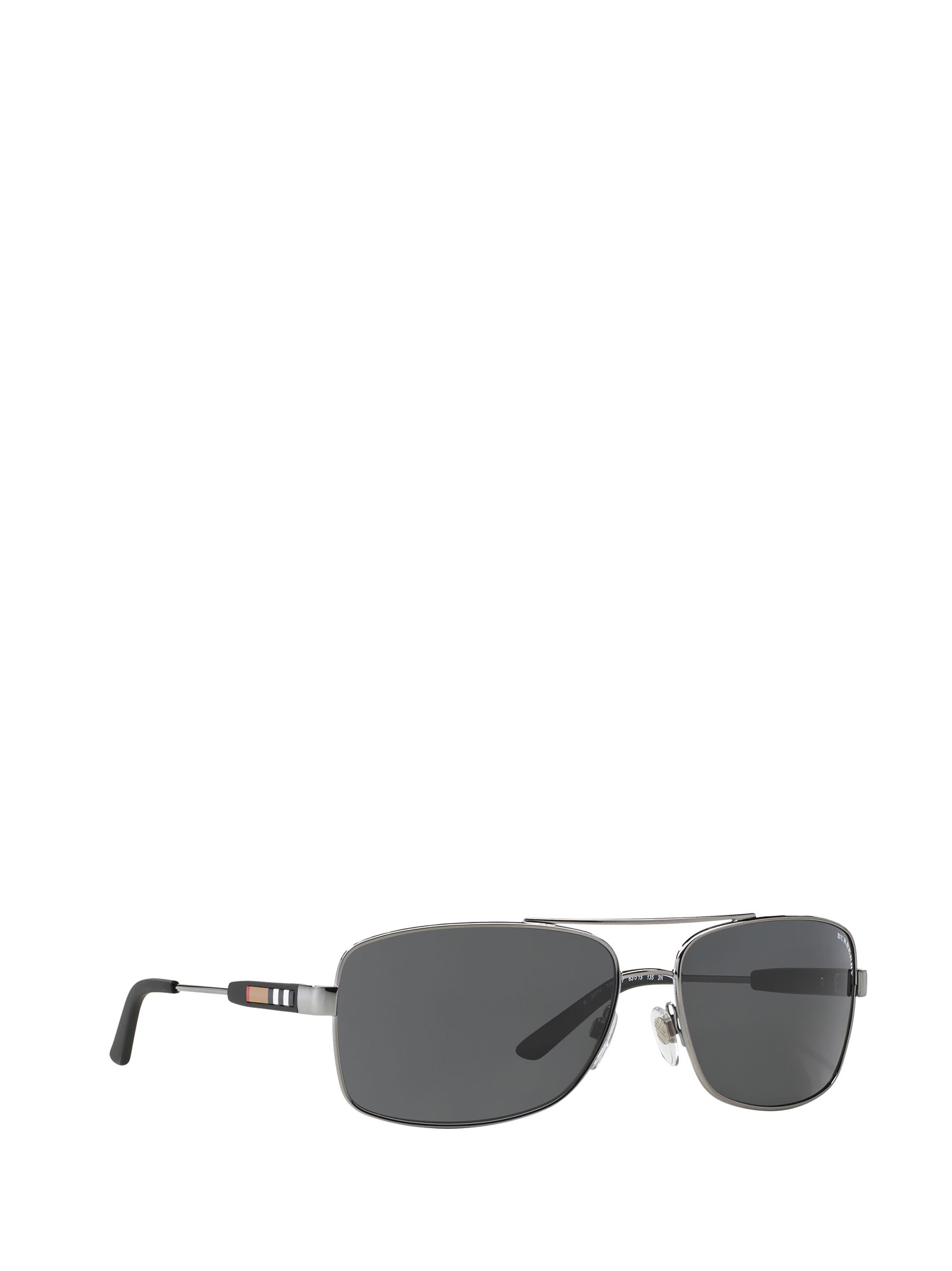 Shop Burberry Eyewear Be3074 Gunmetal Sunglasses