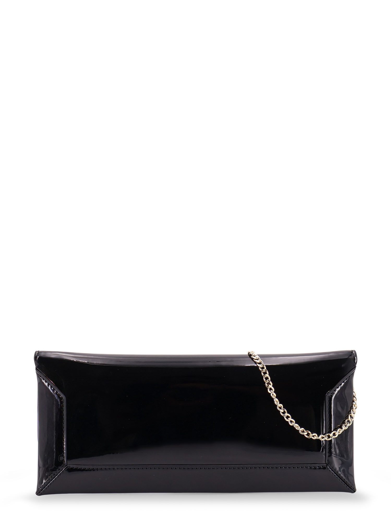 Hugo Boss Patent Leather Clutch Bag In Black