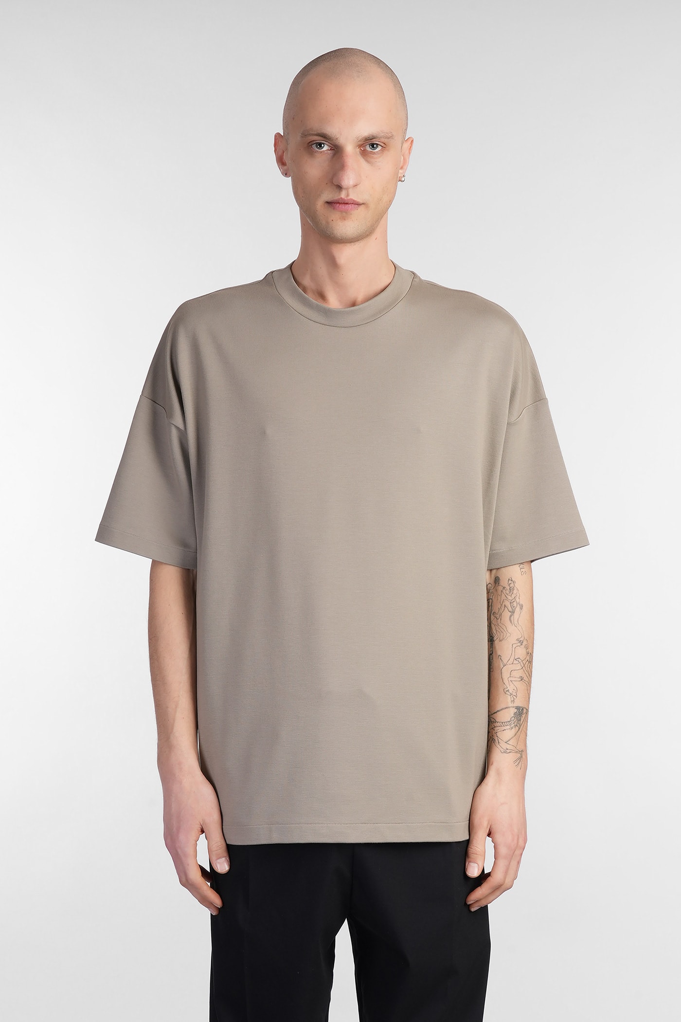 T-shirt In Beige Viscose
