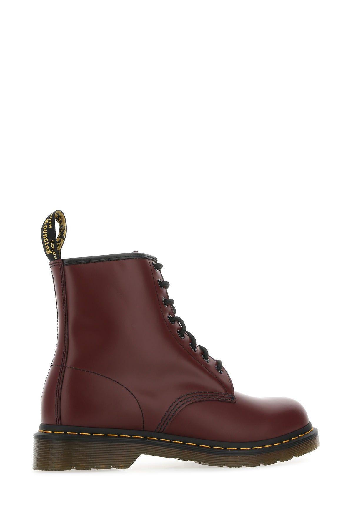 Shop Dr. Martens' Burgundy Leather 1460 Ankle Boots