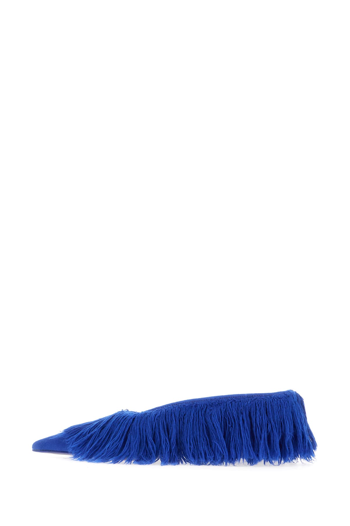 Ferragamo Fabric Mules With Fringe Detailing And Pointed Toe