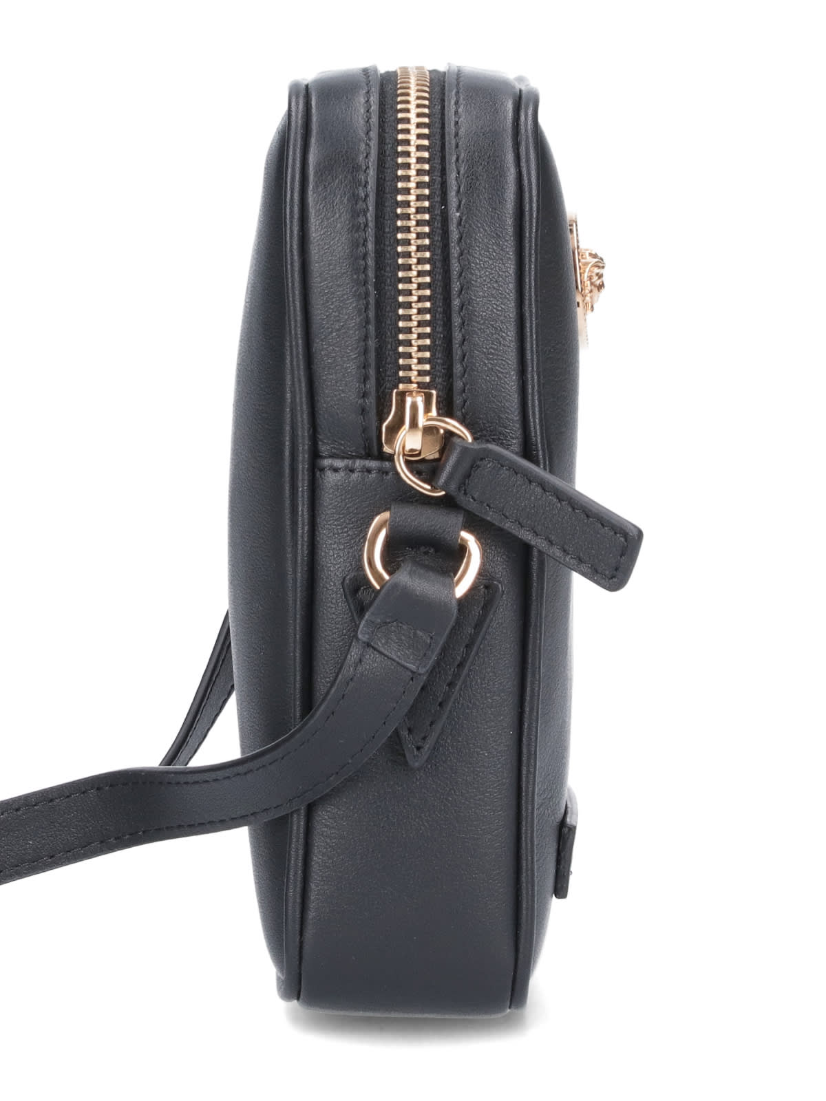 Shop Versace Biggie Small Crossbody Bag In Black