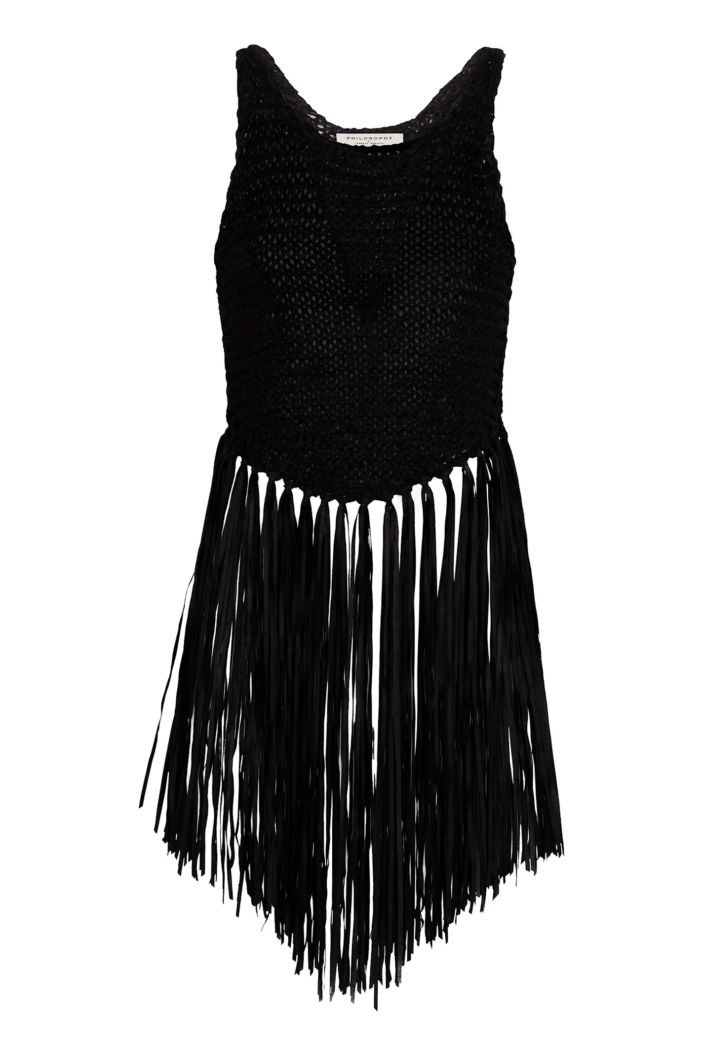 Shop Philosophy Di Lorenzo Serafini Knitted Top In Black