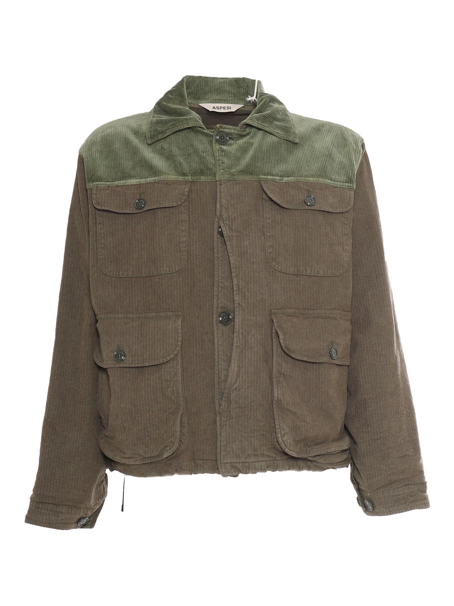 Shop Aspesi Man Jacket In Green