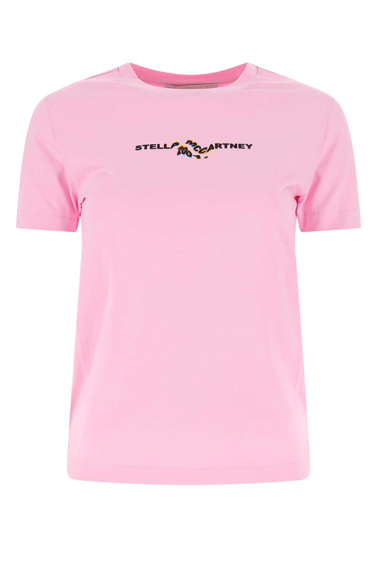 Shop Stella Mccartney Pink Cotton T-shirt In 5636