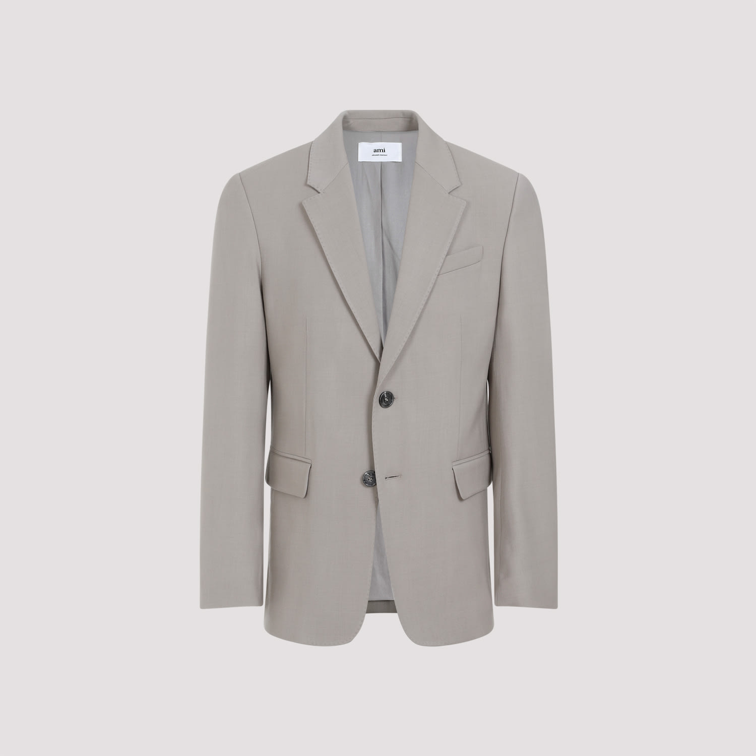 Shop Ami Alexandre Mattiussi Two Buttons Jacket In Light Taupe