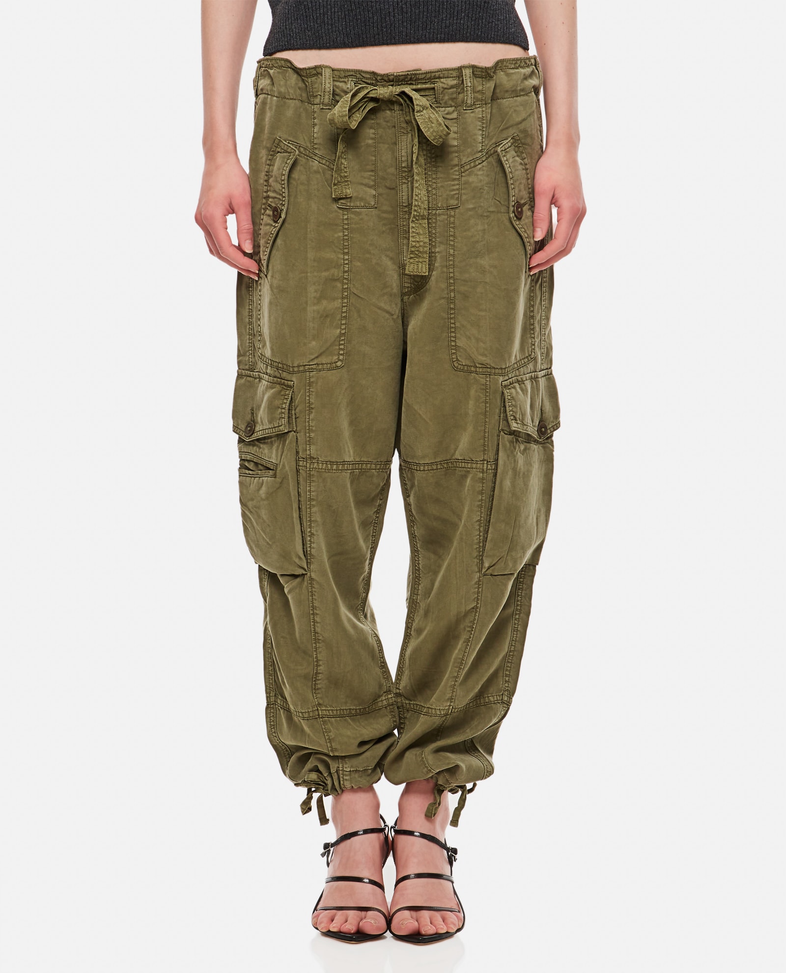 Wide Leg Chino Cropped Pants