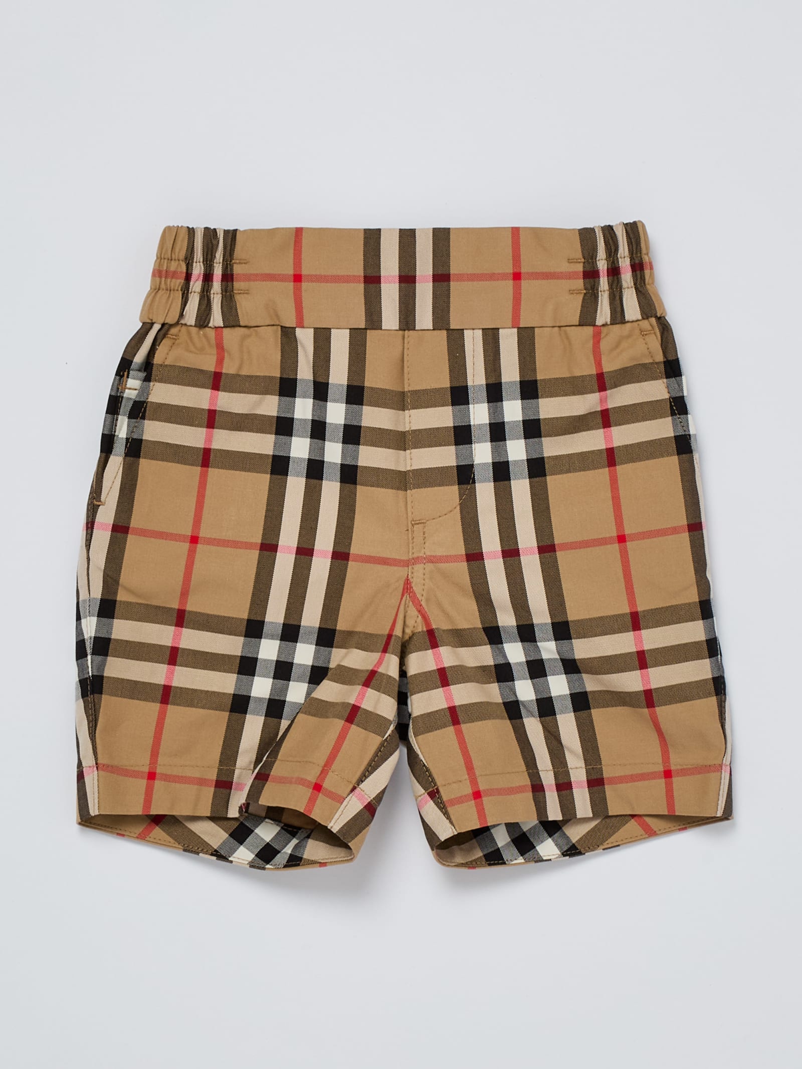 Burberry Babies' Hal Vint Shorts Shorts In Check Beige