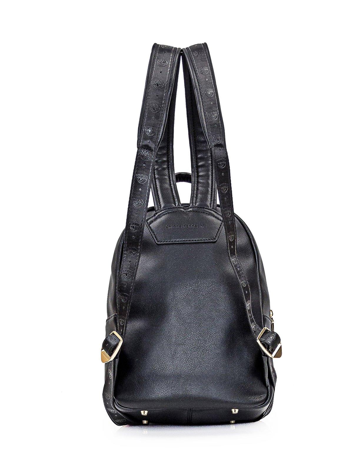 Shop Chiara Ferragni Eyelike Studded Zipped Backpack In Black